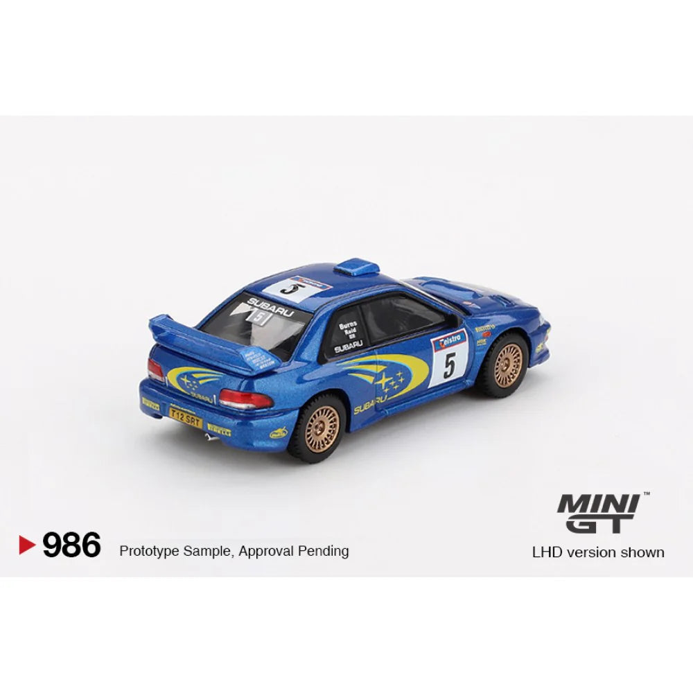 Mini GT 1:64 Diecast - SUBARU IMPREZA WRC99 1999 RALLY AUSTRALIA WINNER NO.5 (LHD) AUSTRALIA EXCLUSIVE - MGT00986-L