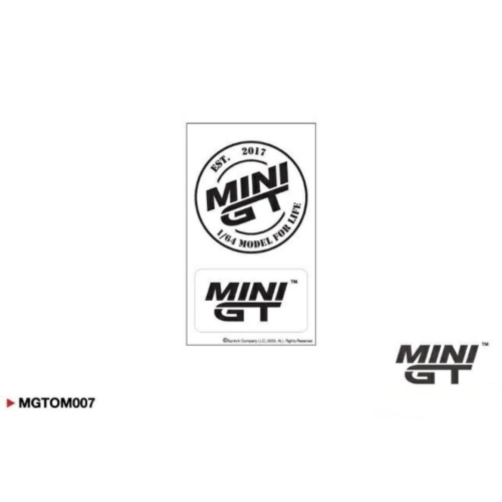 MINI GT - WHITE LOGO STICKER SET (8x13.8cm) - MGTOM007