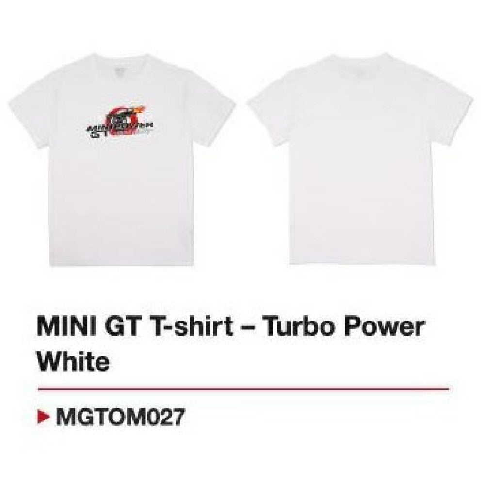 MINI GT T-SHIRT - TURBO POWER - WHITE - Medium/Large/X-Large/XX-Large - MGTOM027