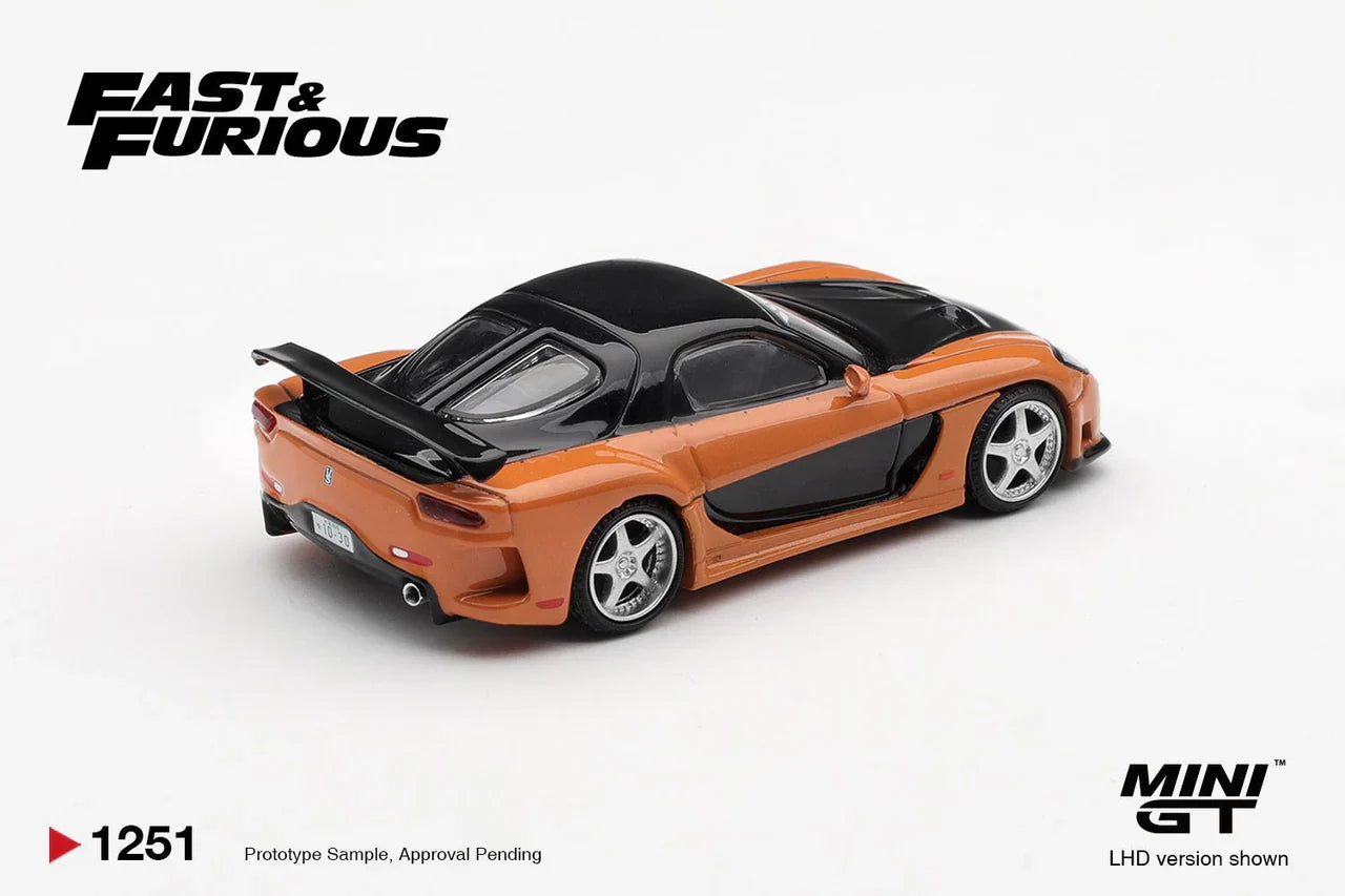 Mini GT 1:64 Diecast - Mazda RX-7 VeilSide Fortune The Fast and the Furious Tokyo Drift, Han Seoul-Oh - Mini GT - MGT01251-BL