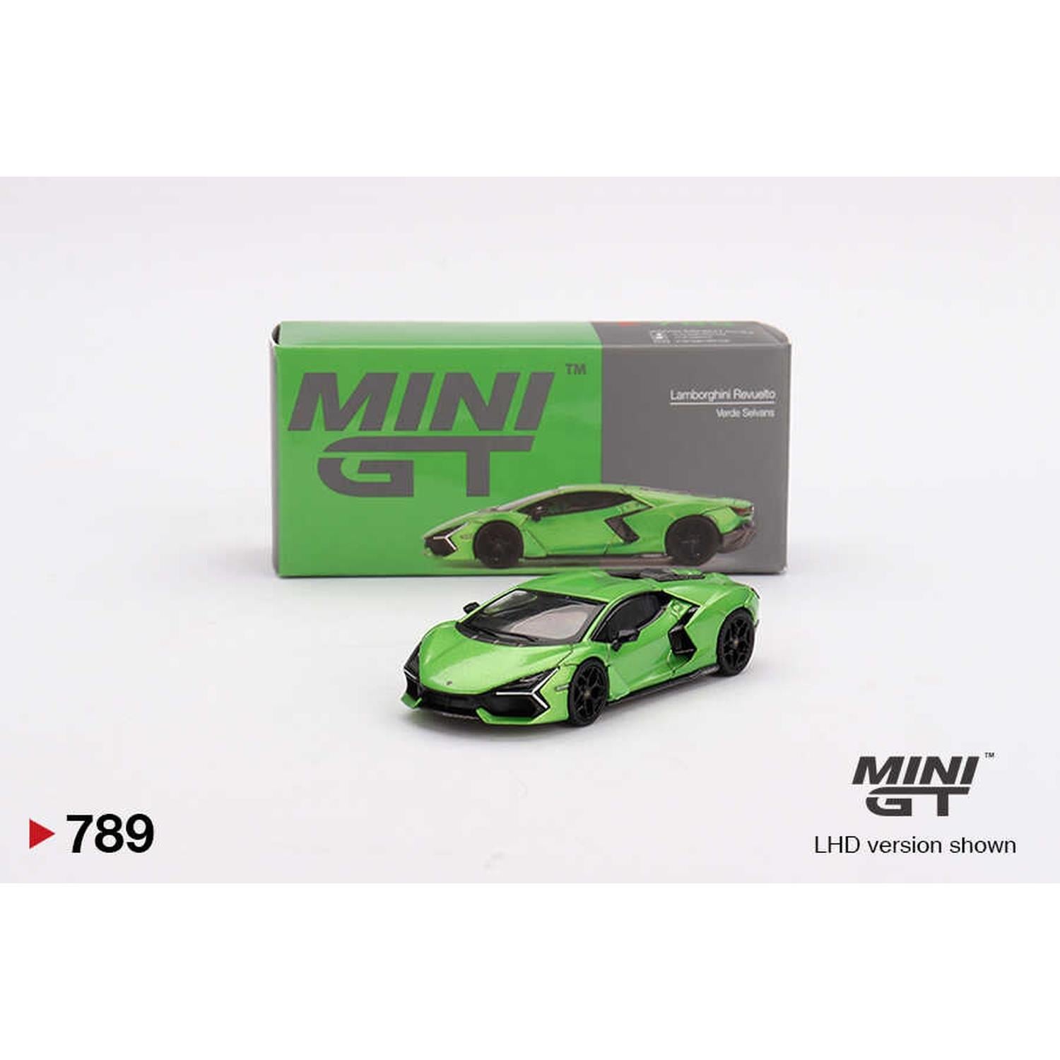 Mini GT 1:64 Diecast - Lamborghini Revuelto Verde Selvans RHD, Green - MGT00789-R