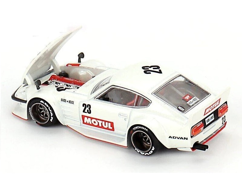 Mini GT 1:64 Scale Kaido House Datsun Fairlady Z Motul V3 White - KHMG064