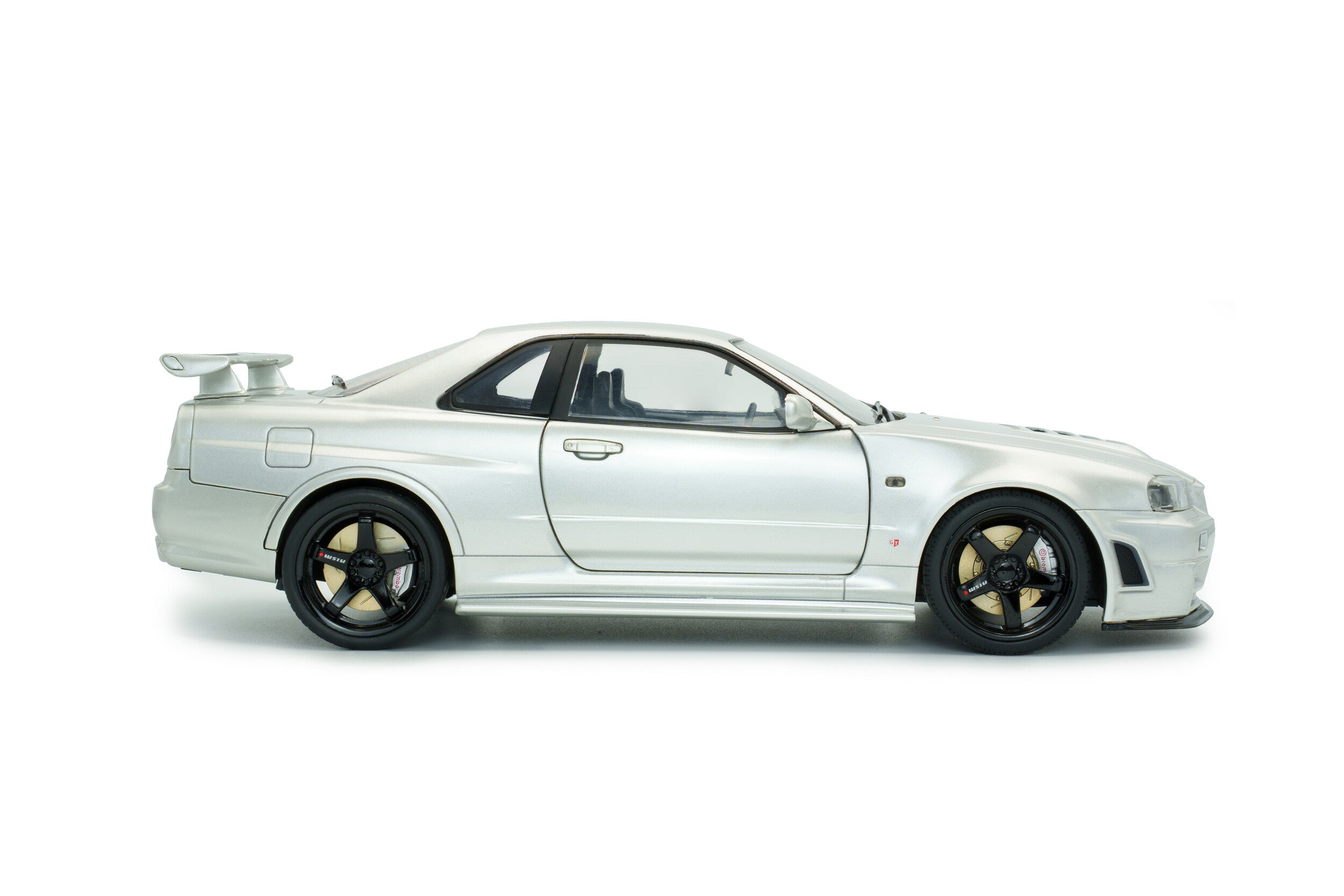 SOLIDO 1:18 Scale Diecast, 1999 Nissan Skyline (R34) GT-R Z Tune, Silver - S1804312