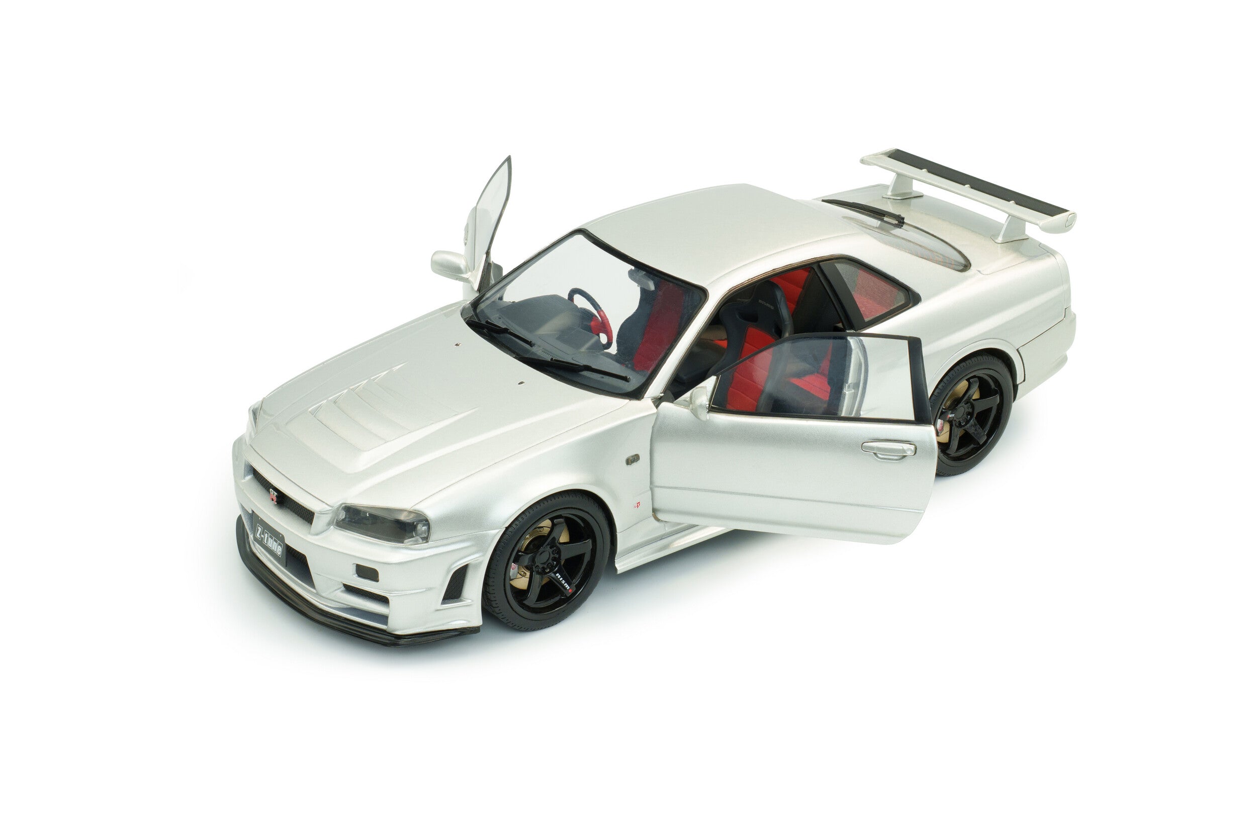 SOLIDO 1:18 Scale Diecast, 1999 Nissan Skyline (R34) GT-R Z Tune, Silver - S1804312