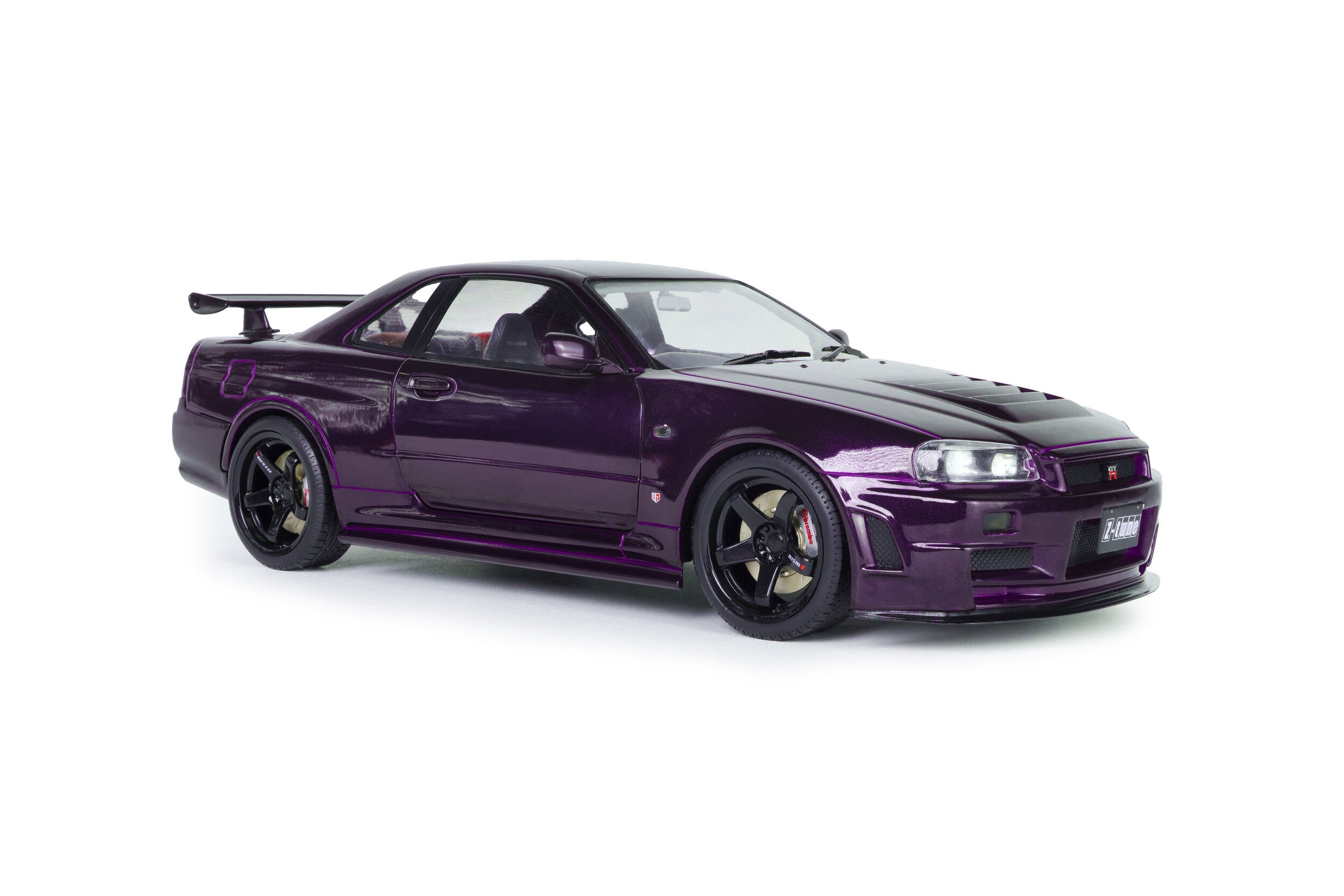 SOLIDO 1:18 Scale Diecast, 1999 Nissan Skyline (R34) GT-R Z Tune, Midnight Purple - S1804311