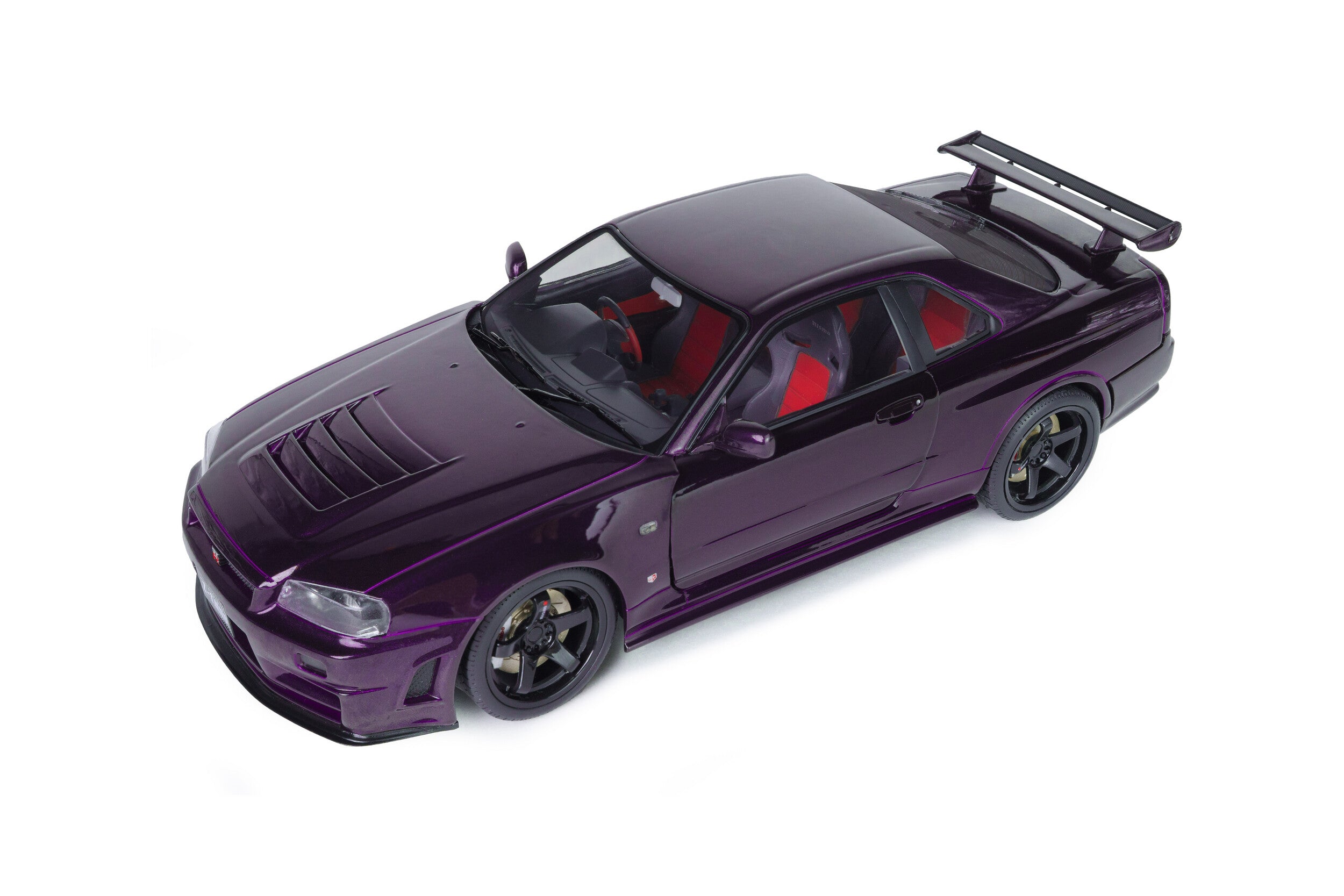 SOLIDO 1:18 Scale Diecast, 1999 Nissan Skyline (R34) GT-R Z Tune, Midnight Purple - S1804311