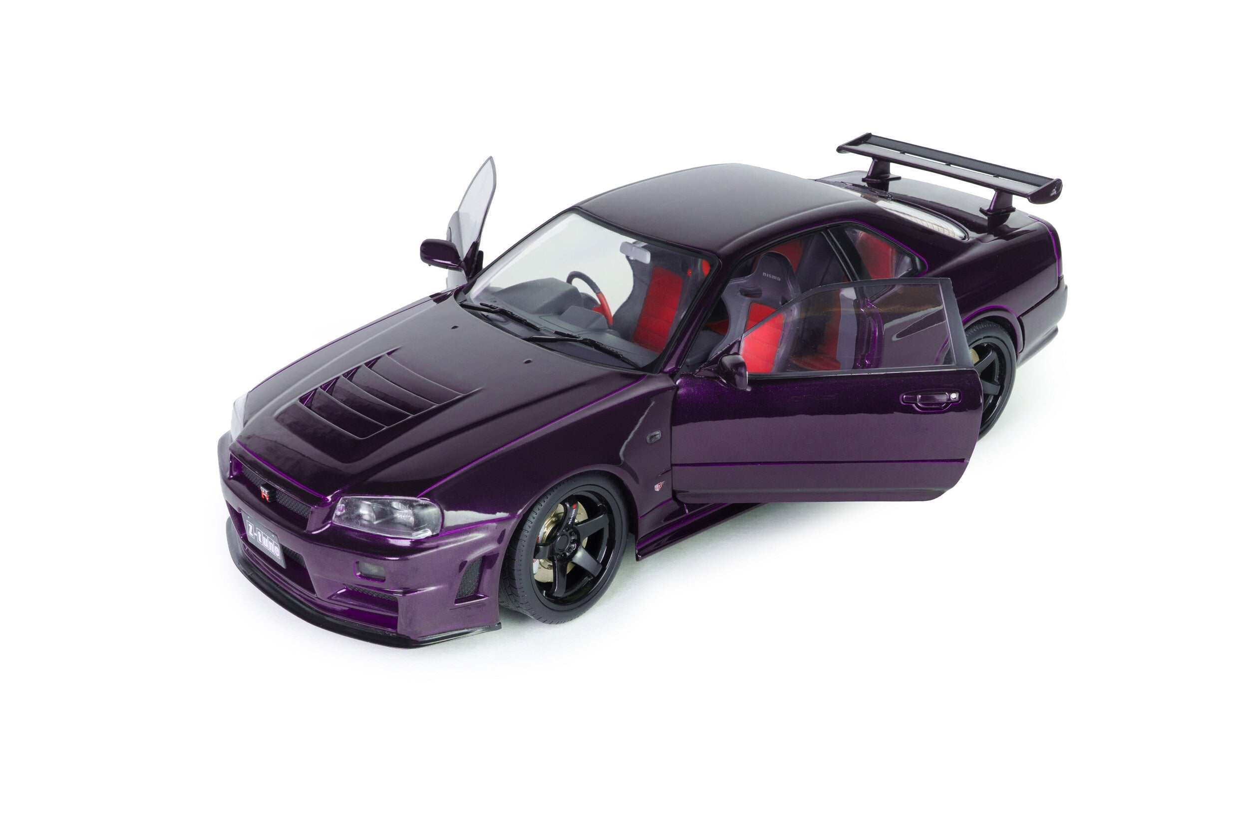 SOLIDO 1:18 Scale Diecast, 1999 Nissan Skyline (R34) GT-R Z Tune, Midnight Purple - S1804311