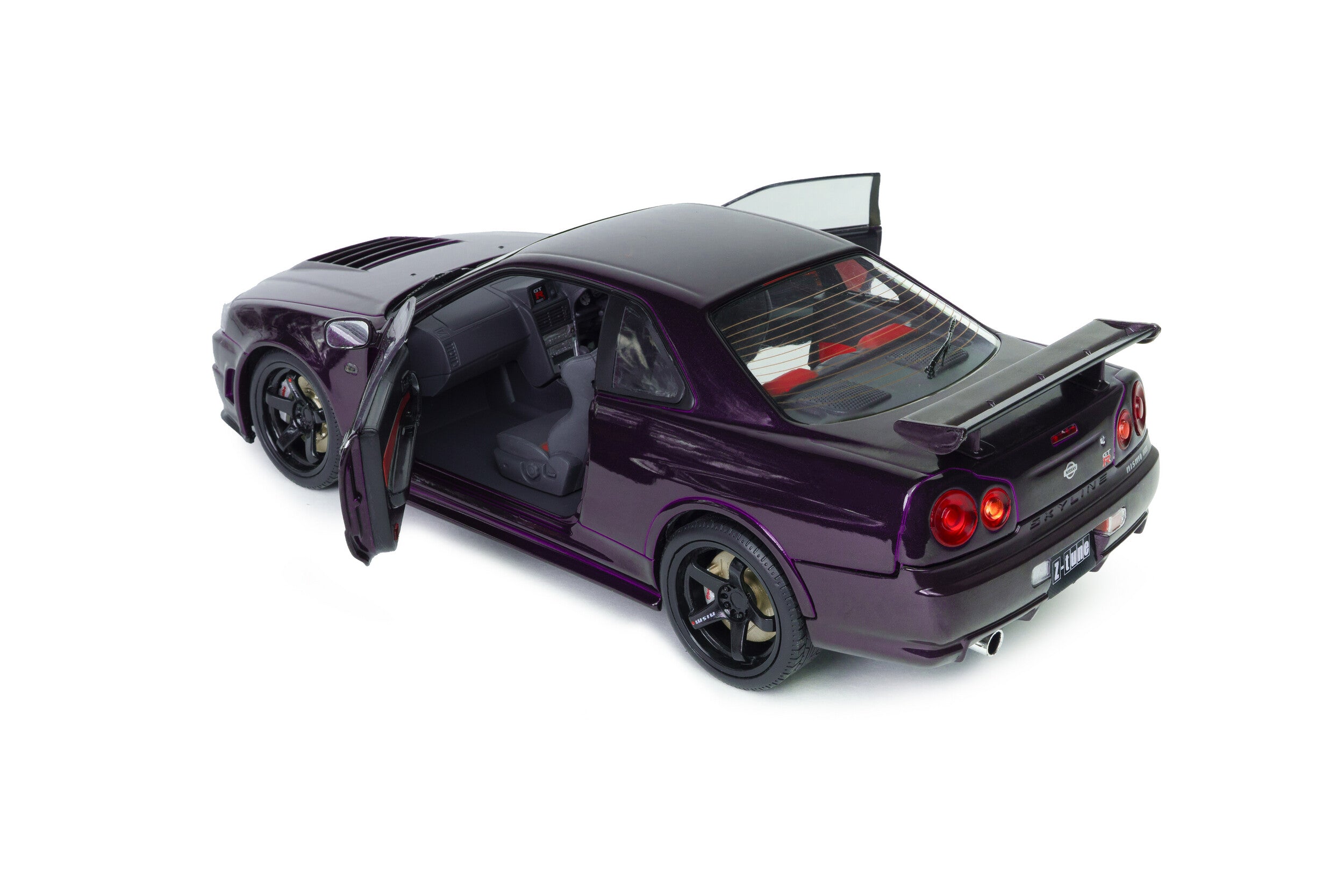 SOLIDO 1:18 Scale Diecast, 1999 Nissan Skyline (R34) GT-R Z Tune, Midnight Purple - S1804311