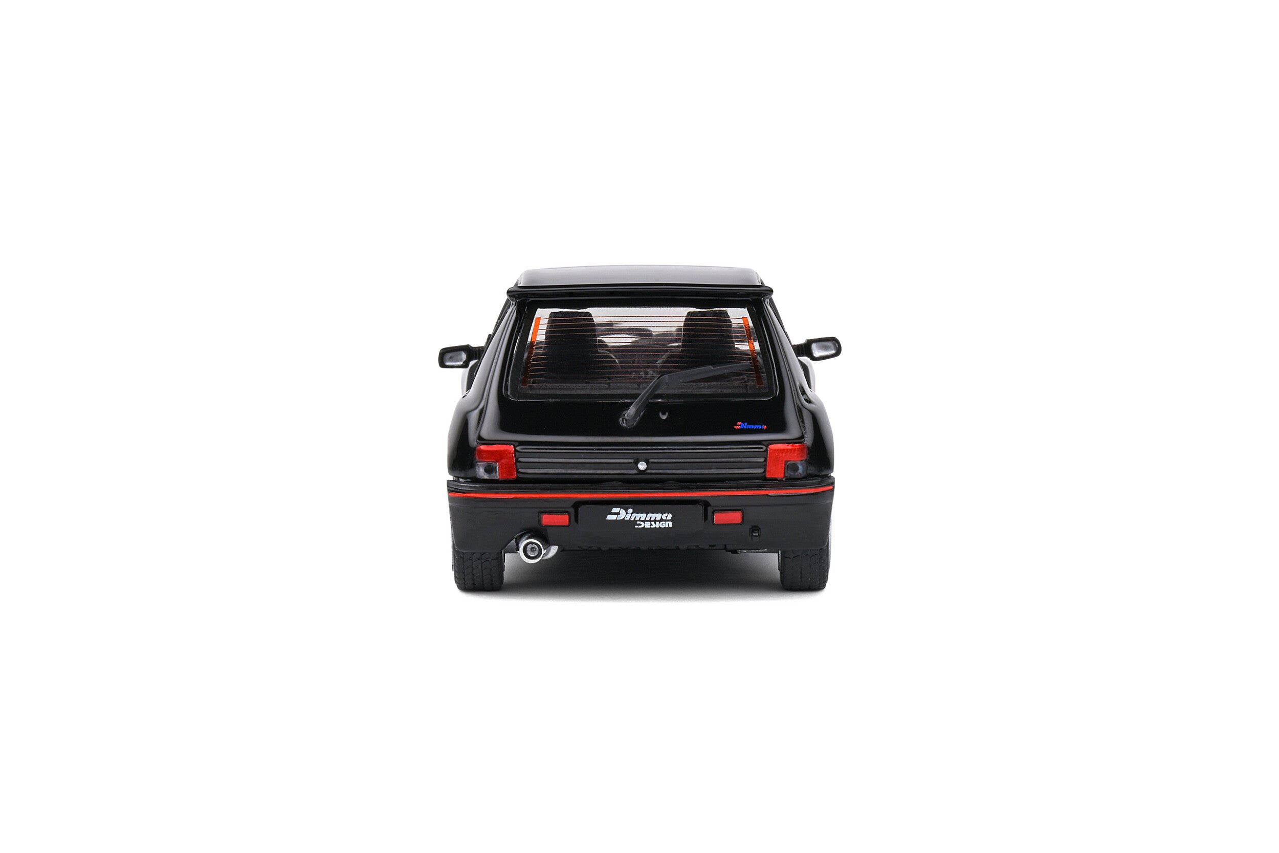 SOLIDO 1:43 Diecast Model - 1989 Peugeot 205 GTi with Dimma Bodykit, Black - S4310802