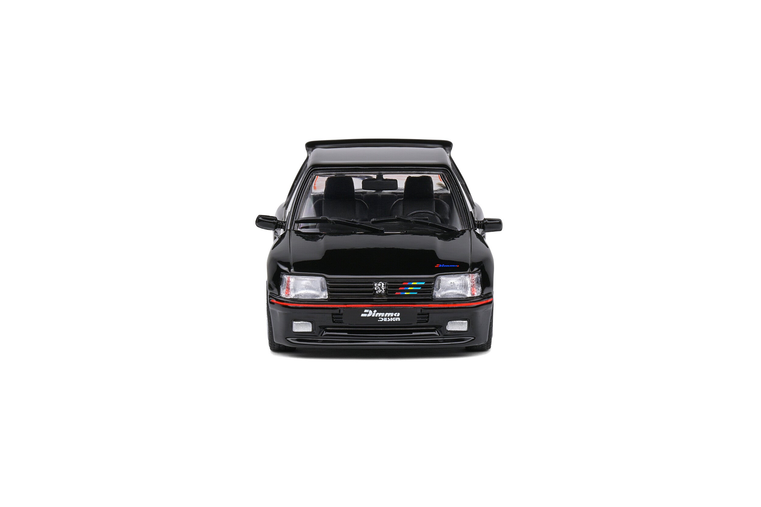 SOLIDO 1:43 Diecast Model - 1989 Peugeot 205 GTi with Dimma Bodykit, Black - S4310802