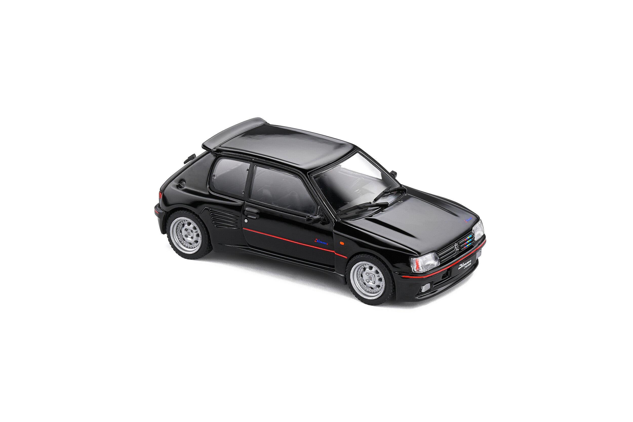 SOLIDO 1:43 Diecast Model - 1989 Peugeot 205 GTi with Dimma Bodykit, Black - S4310802