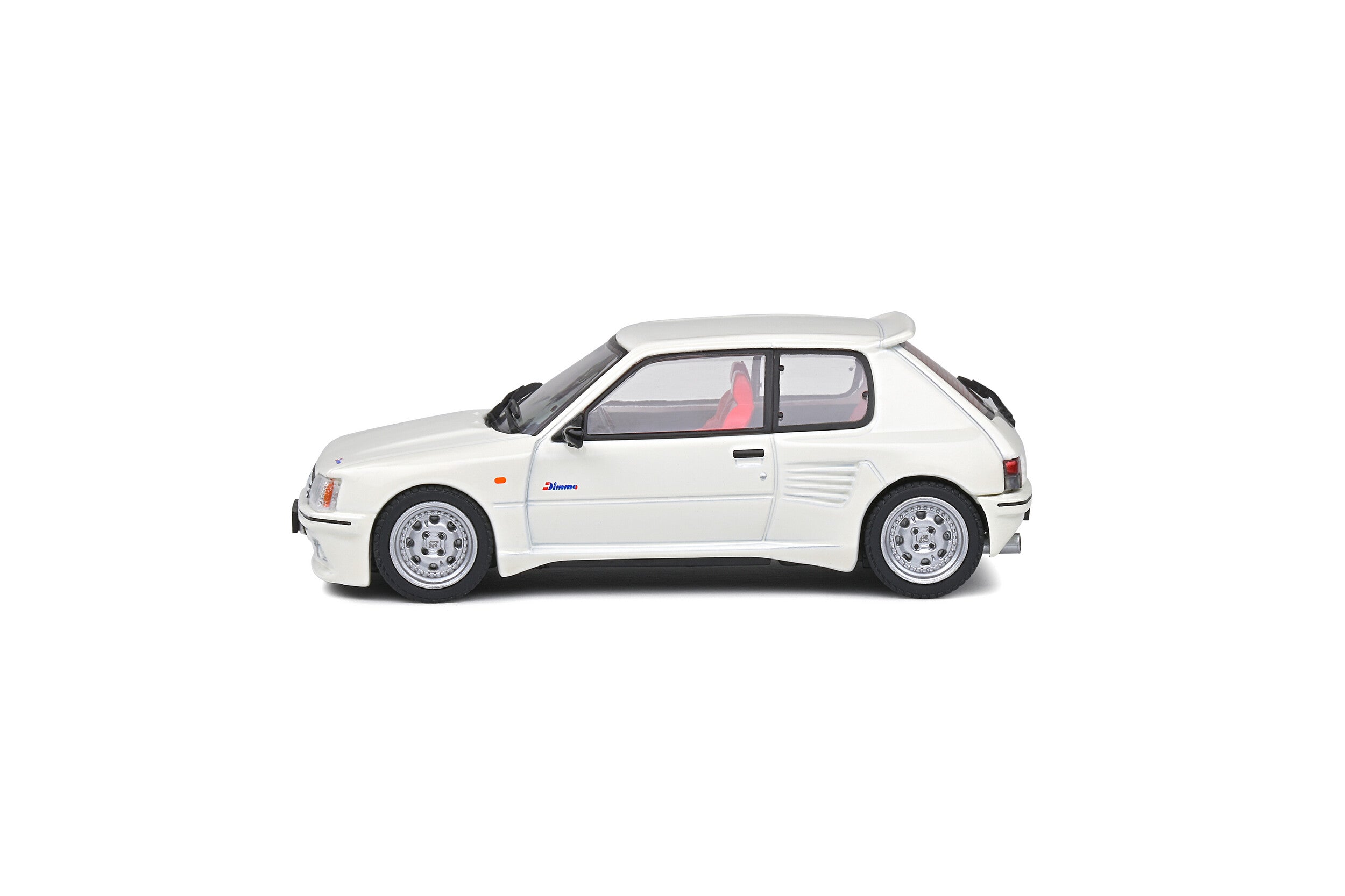 SOLIDO 1:43 Diecast - 1989 Peugeot 205 GTi with Dimma Bodykit, White - S4310801