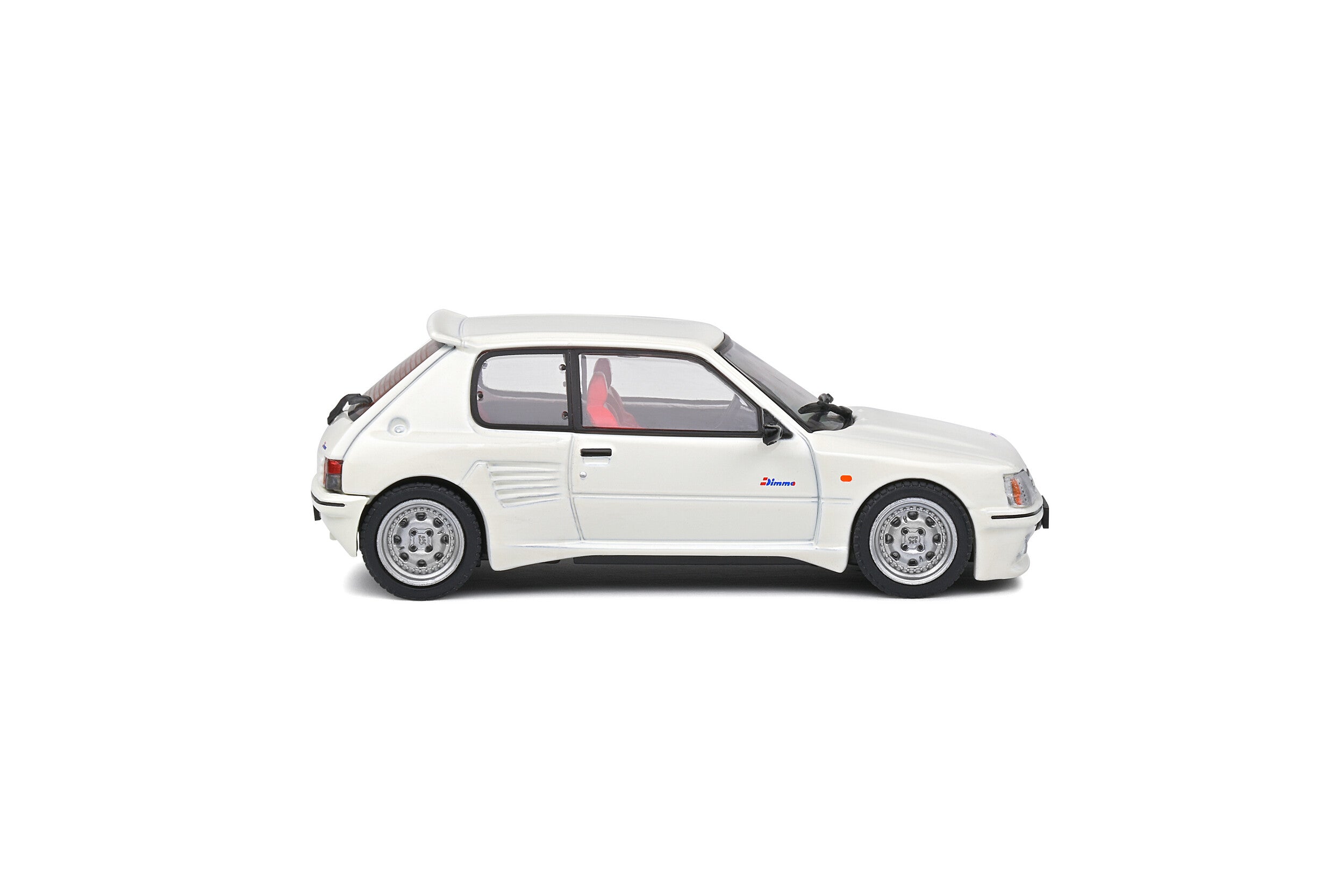 SOLIDO 1:43 Diecast - 1989 Peugeot 205 GTi with Dimma Bodykit, White - S4310801