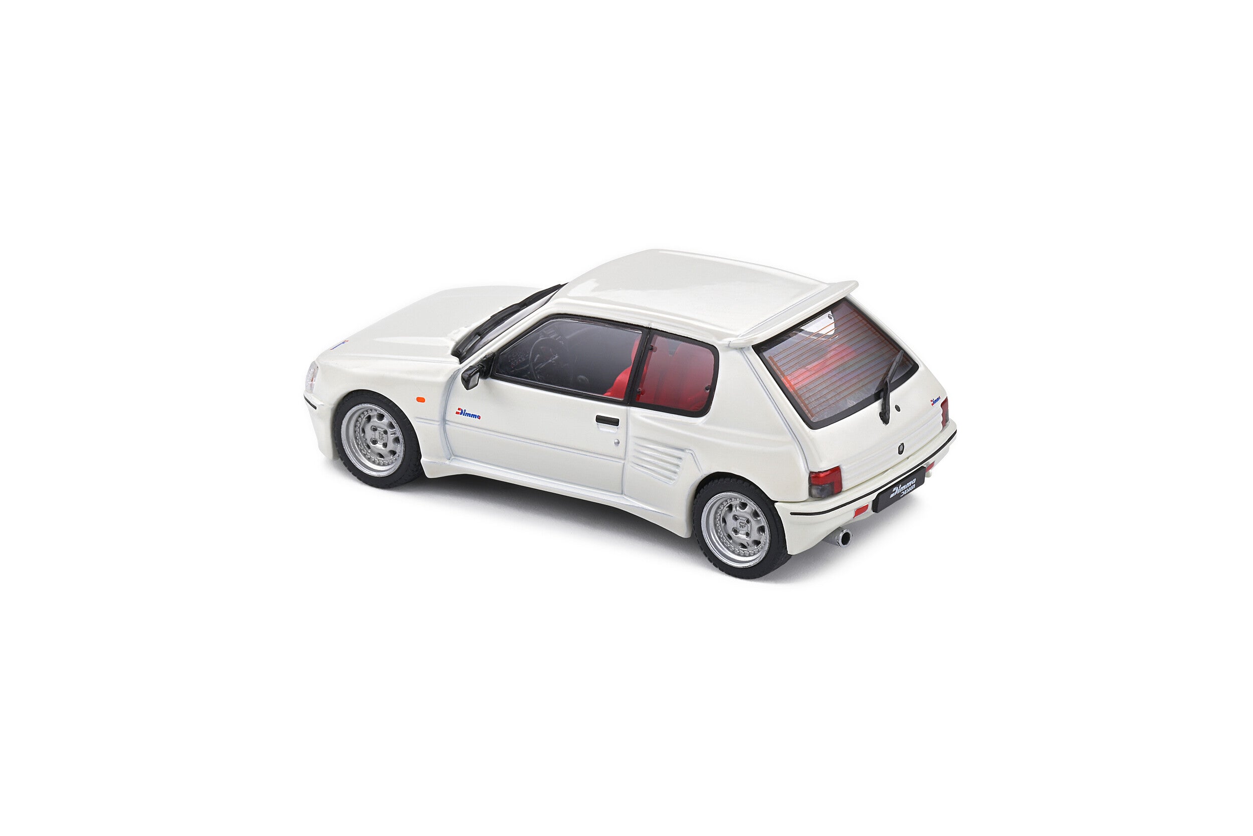 SOLIDO 1:43 Diecast - 1989 Peugeot 205 GTi with Dimma Bodykit, White - S4310801