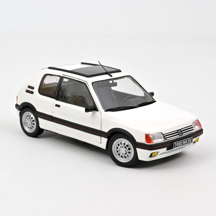 NoRev 1:18 Scale Diecast Model Car, 1988 Peugeot 205 1.6 GTi in White