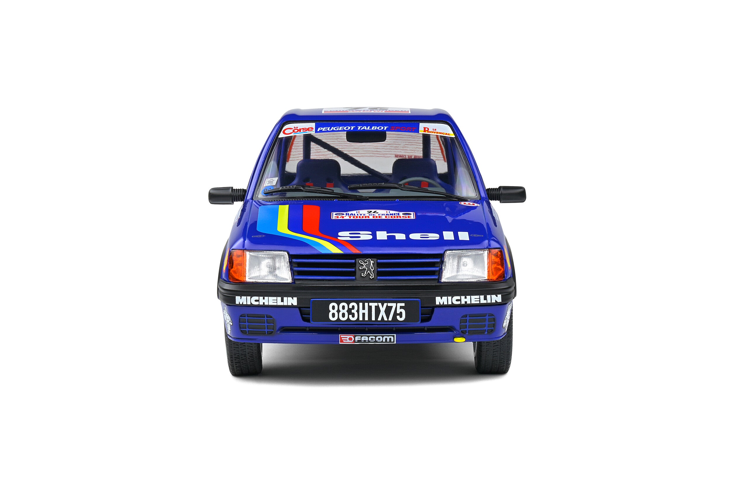 SOLIDO 1:18 Diecast Model - 1801711 Peugeot 205 Rallye Gr.A #24 Tour de Corse 1990