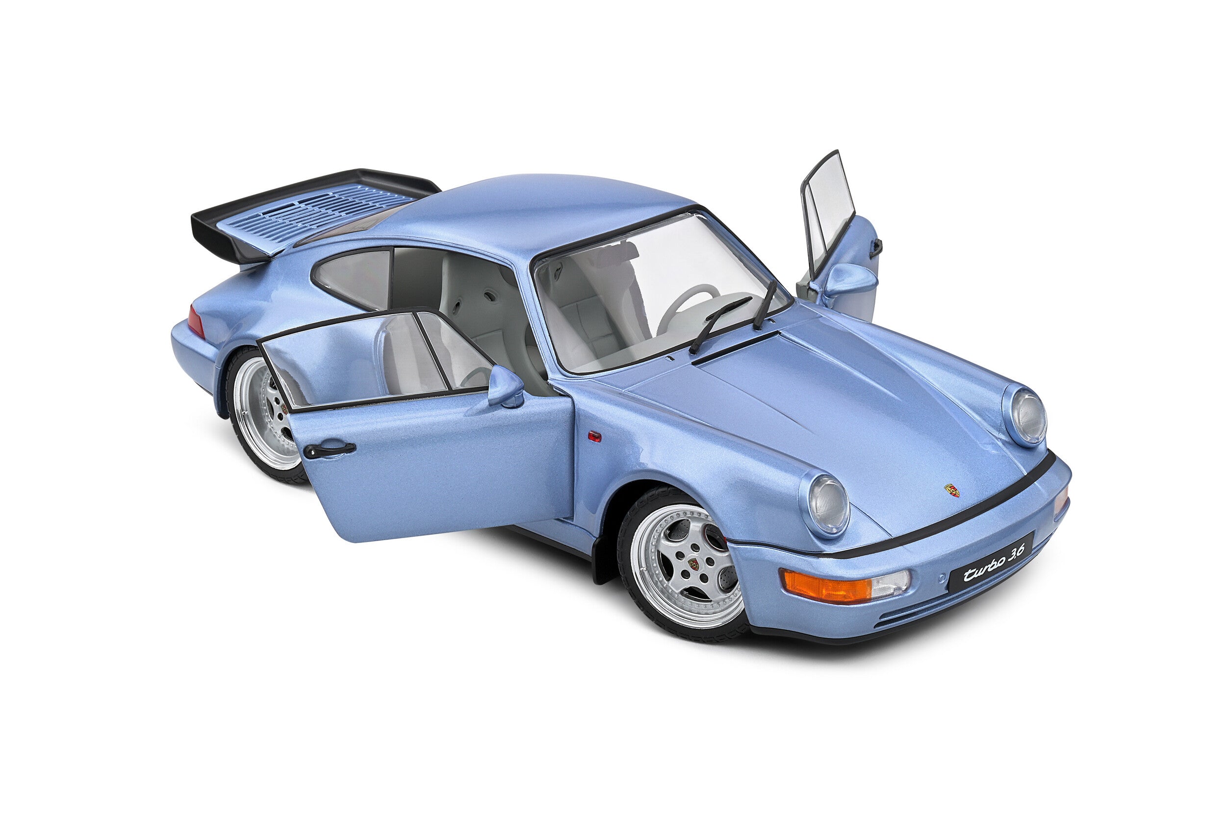 SOLIDO 1:18 Scale Diecast Model, 1990 Porsche 911 (964) Turbo, Blue