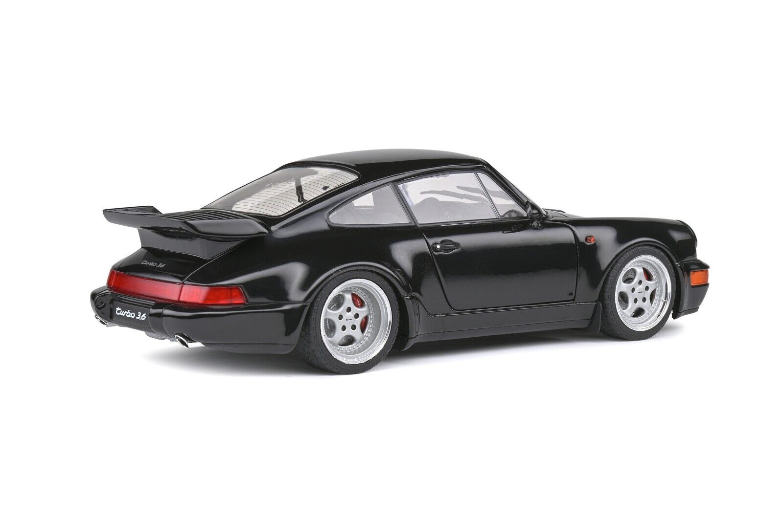 SOLIDO 1:18 Scale Diecast Model, Porsche 911 (964) 3.6 Turbo in Black - Bad Boys