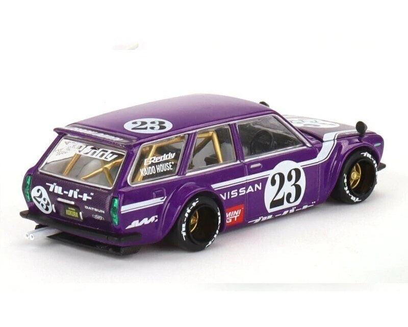 Mini GT 1:64 Scale Kaido House Datsun Kaido 510 Wagon Carbon Fiber V1, Purple - KHMG062