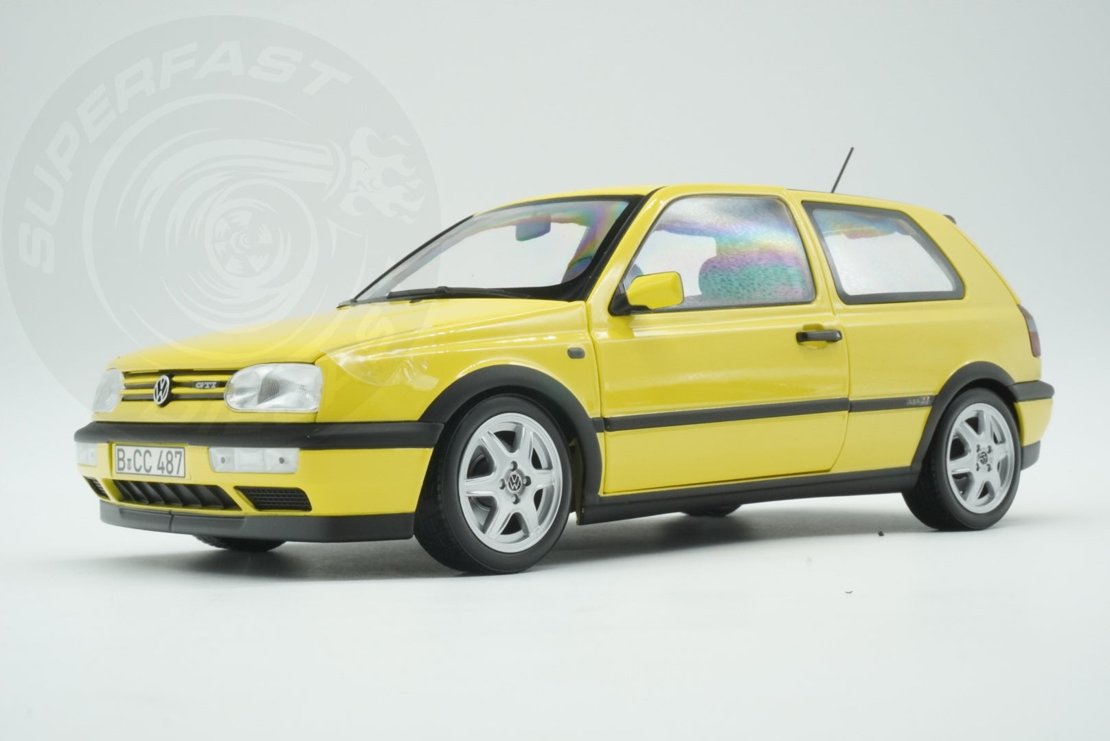 Norev 1:18 Scale Diecast - 1994 VW Volkswagen Golf Mk3 Colour Concept Yellow - 188507