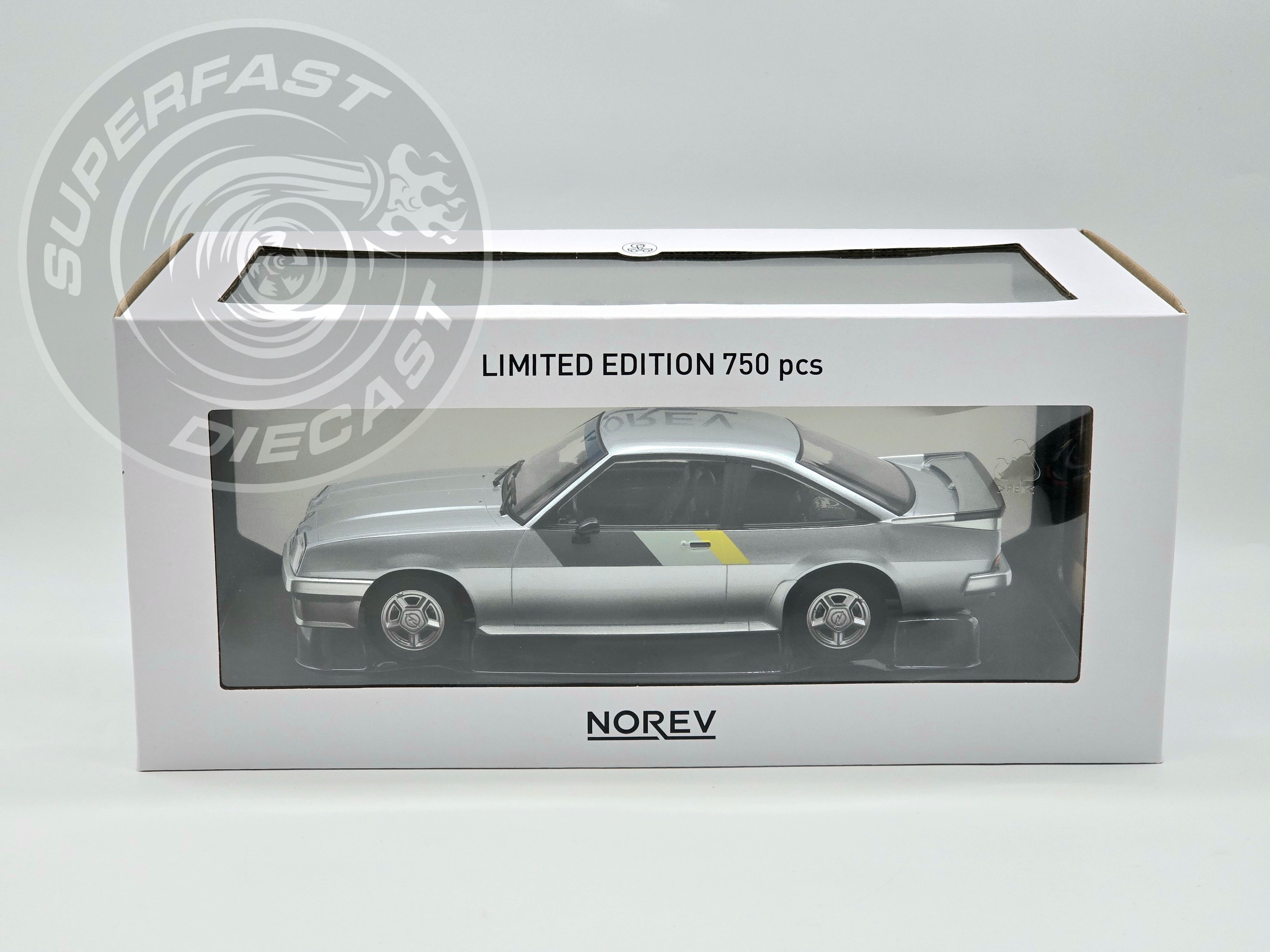 Norev 1:18 Scale Diecast - 1985 Opel Manta B i240 - Silver - 183301