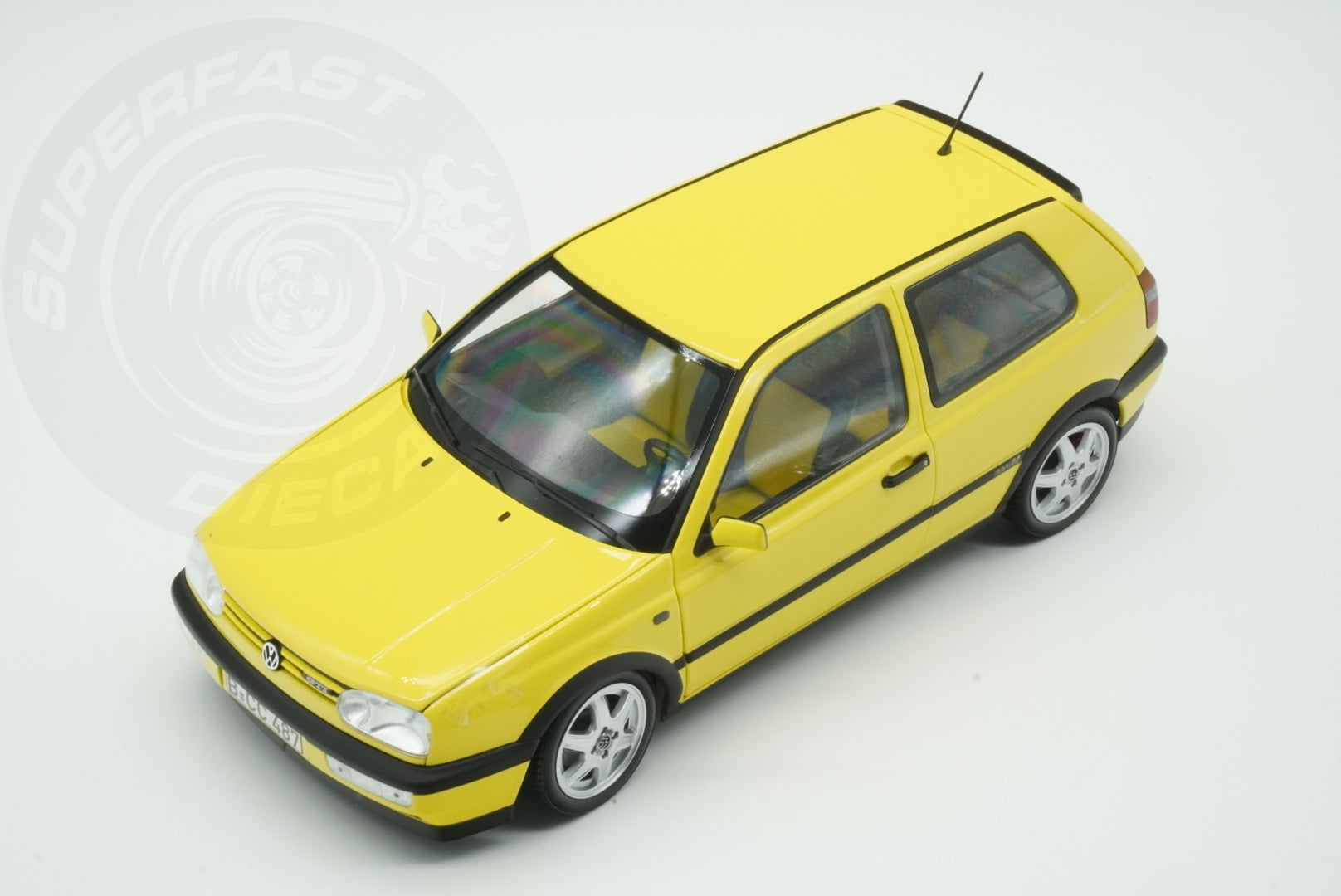 Norev 1:18 Scale Diecast - 1994 VW Volkswagen Golf Mk3 Colour Concept Yellow - 188507