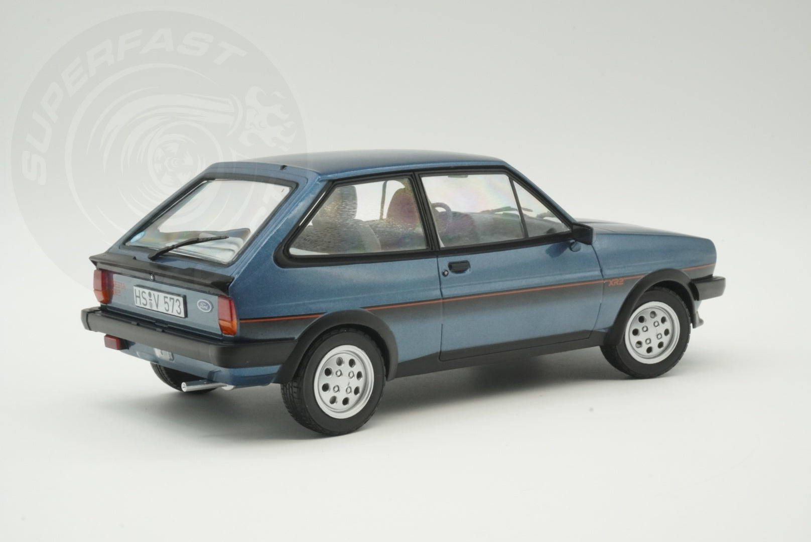 NoRev 1:18 Scale Diecast Model Car, 1981 Ford Fiesta Mk 1 XR2, Blue Metallic - NV182744