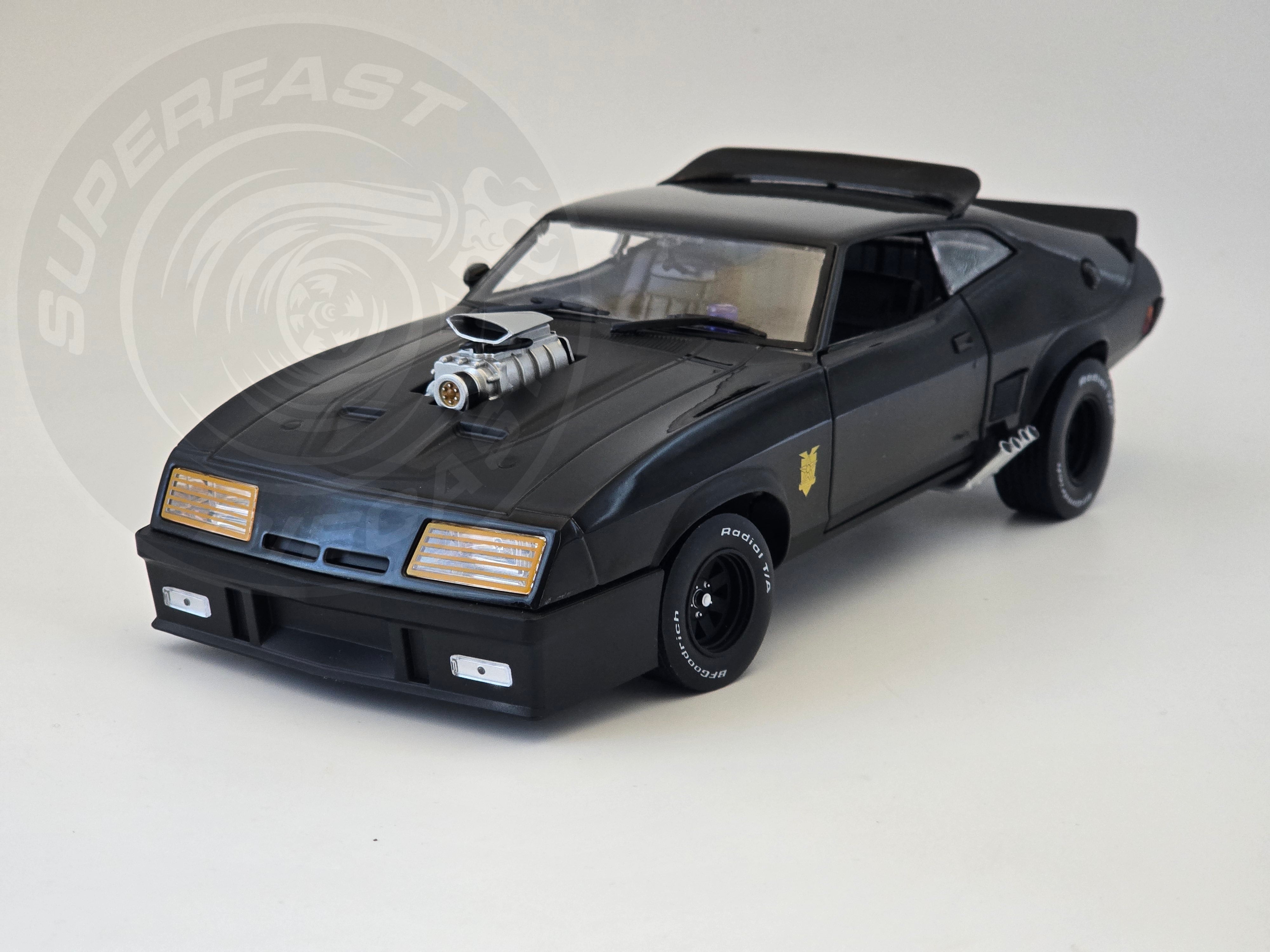 Greenlight Hollywood 1:18 Diecast - 1973 Ford Falcon XB, Mad Max, Last of the V8 Interceptors - Black - 12996