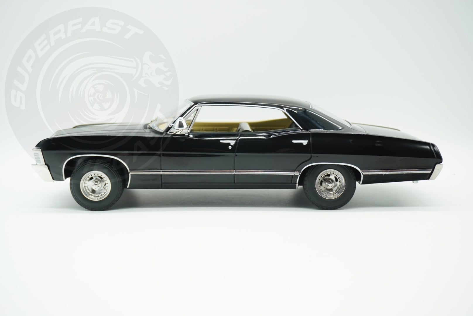 MCG 1:18 Diecast - 1967 Chevrolet Impala (Baby), Supernatural, Black - MCG181006