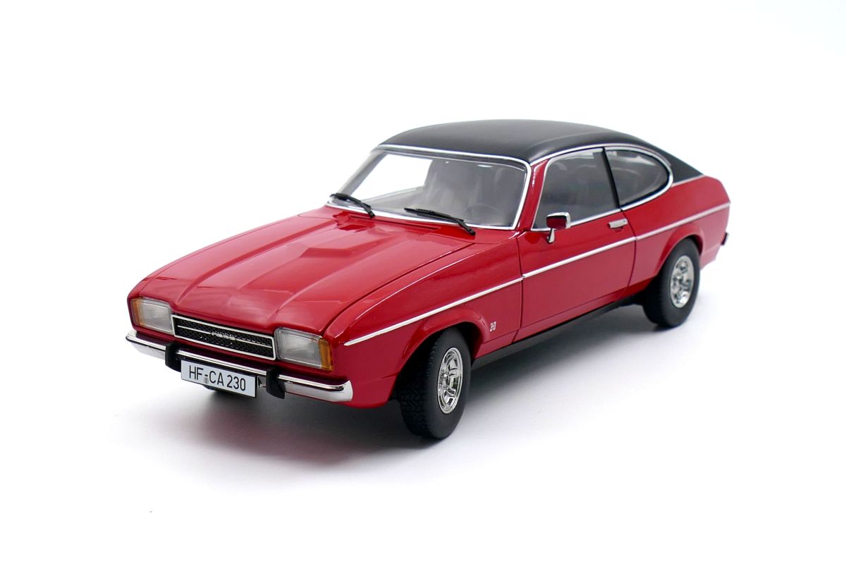 Touring Modelcars 1:18 Scale Diecast - 1974 Ford Capri Mk2 3.0 Ghia, Spanish Red - 18081201