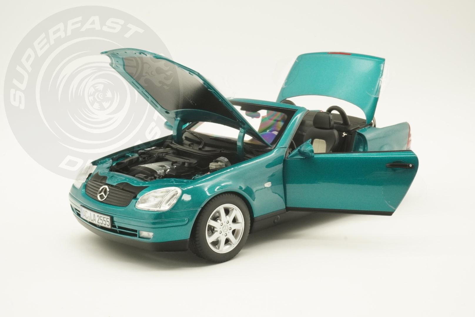 Norev 1:18 Scale Diecast Car - 1996 Mercedes Benz SLK, Vivianit Green - 183021