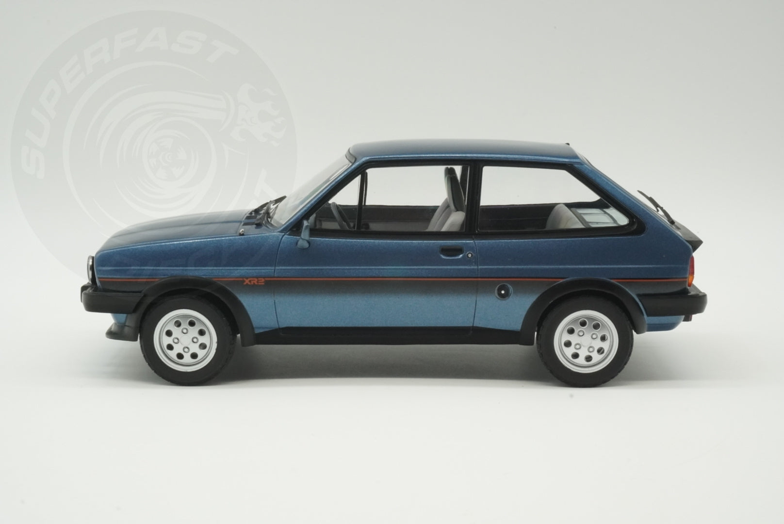 NoRev 1:18 Scale Diecast Model Car, 1981 Ford Fiesta Mk 1 XR2, Blue Metallic - NV182744