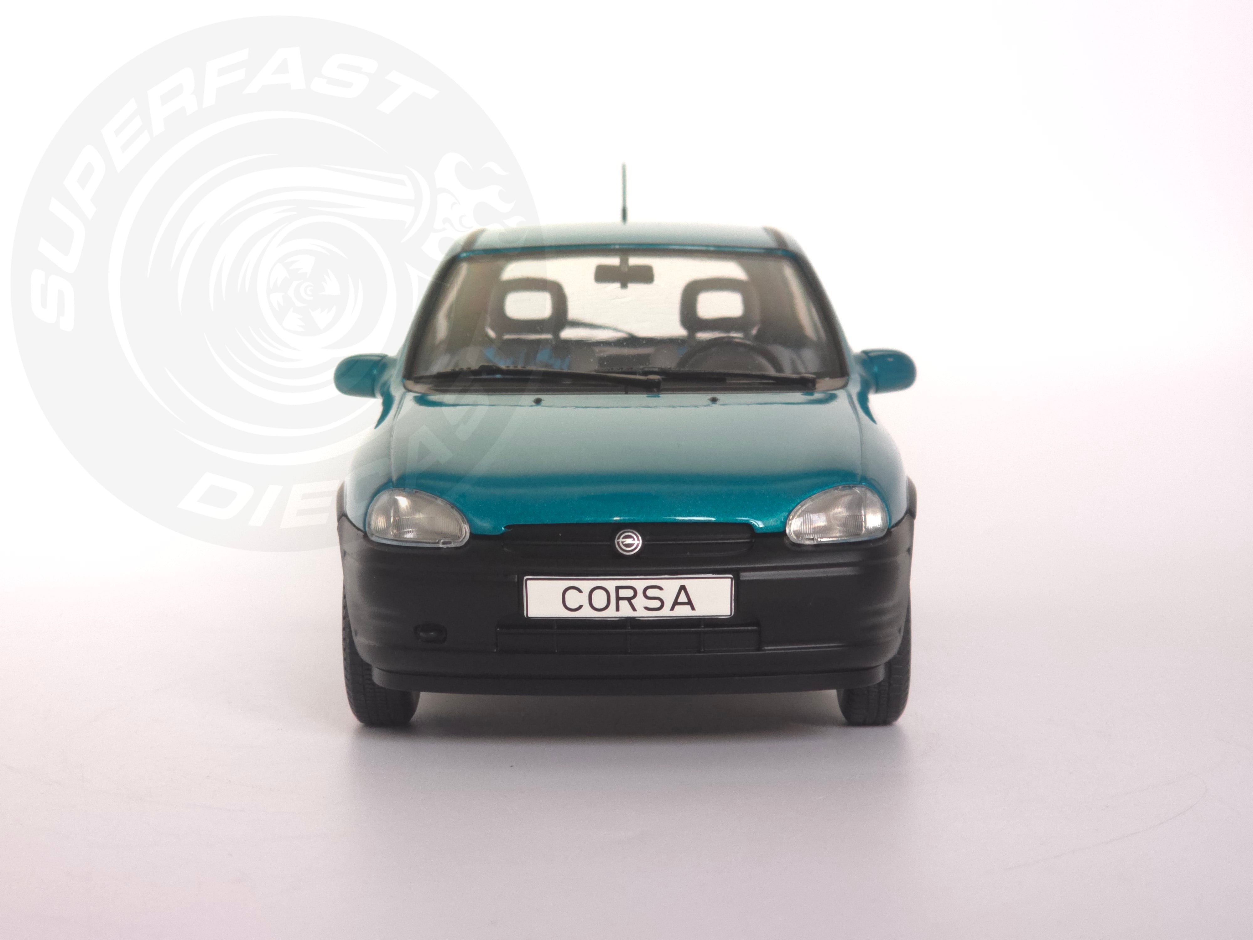 MCG 1:18 Scale Diecast - 1993 Opel Corsa B, Metallic Turquoise - MCG18514