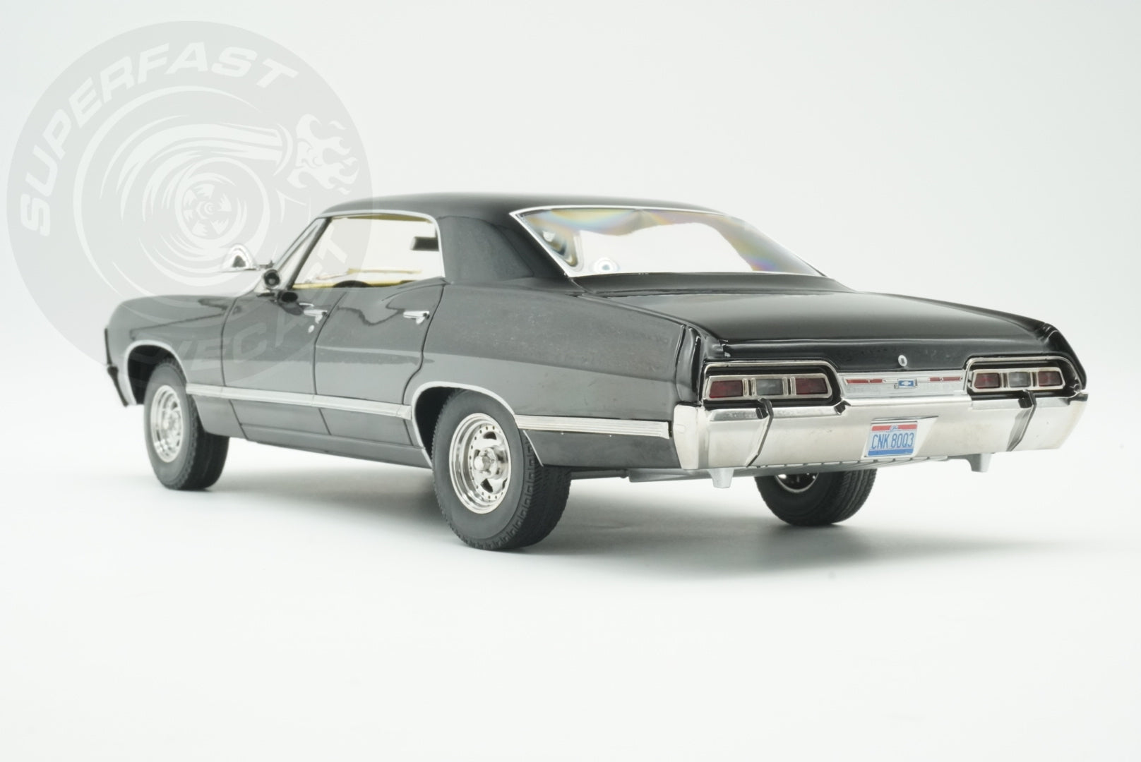 MCG 1:18 Diecast - 1967 Chevrolet Impala (Baby), Supernatural, Black - MCG181006