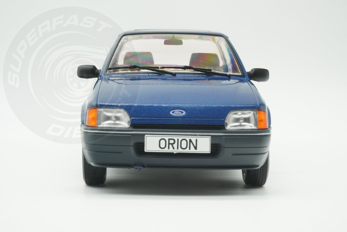 MCG 1:18 Scale Diecast - Ford Orion Mk II Basic Version LHD with Hub Caps, Blue - MCG18490