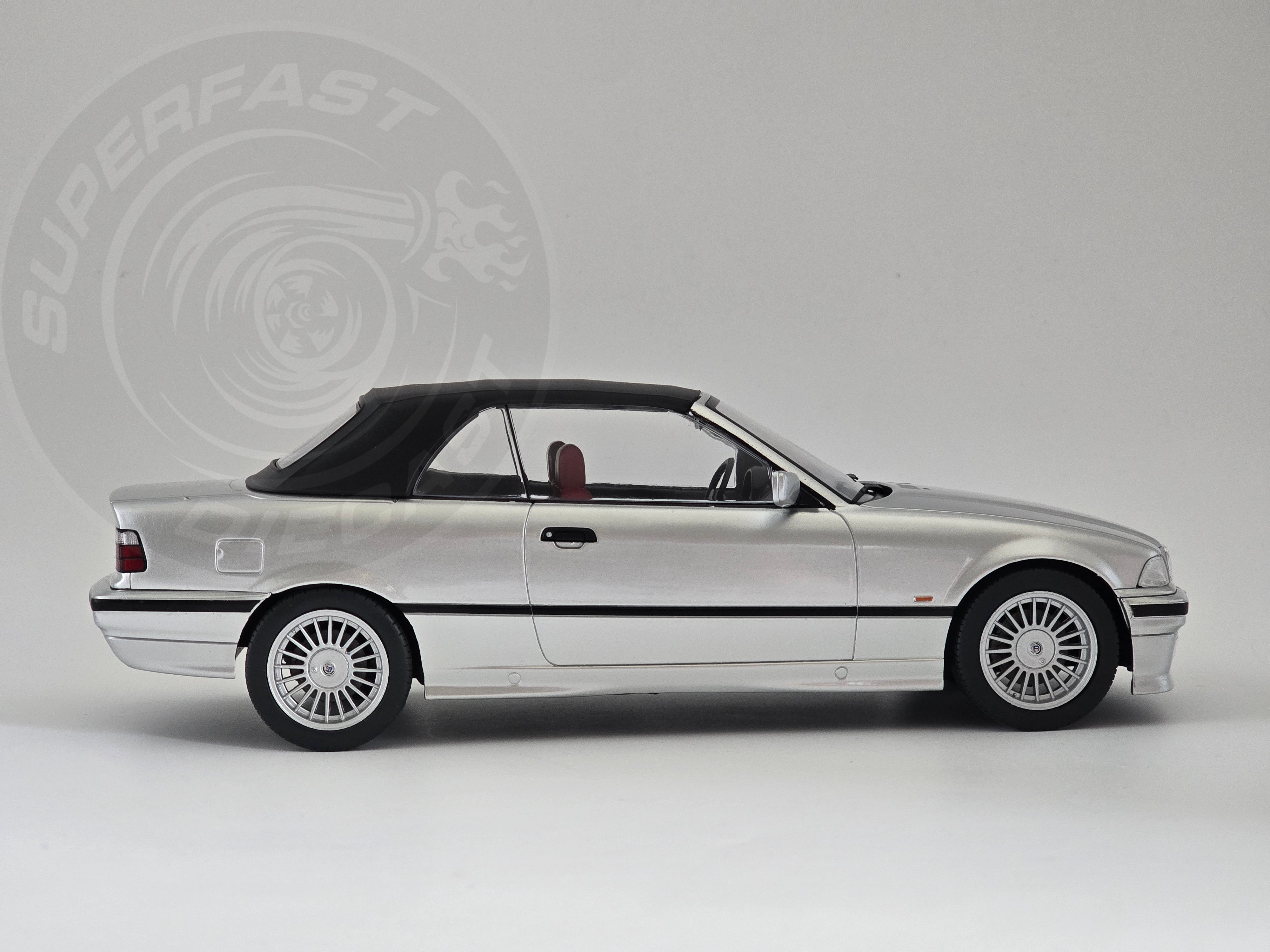 MCG 1:18 Scale Diecast Model, 1996 BMW E36 Alpina B3 3.2 Convertible, Silver