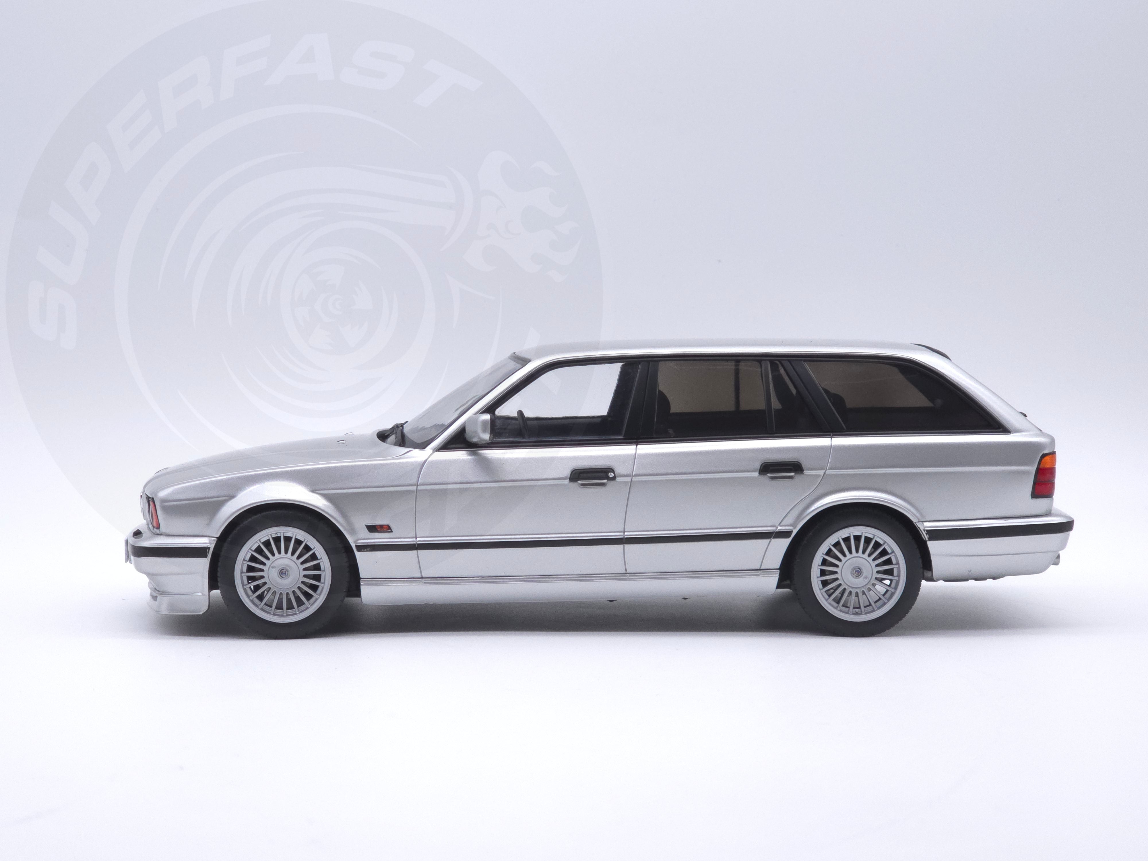 MCG 1:18 Scale Diecast Model Car - 1991 BMW Alpina B10 (E34) 4, 6 Touring, Silver - MCG18332