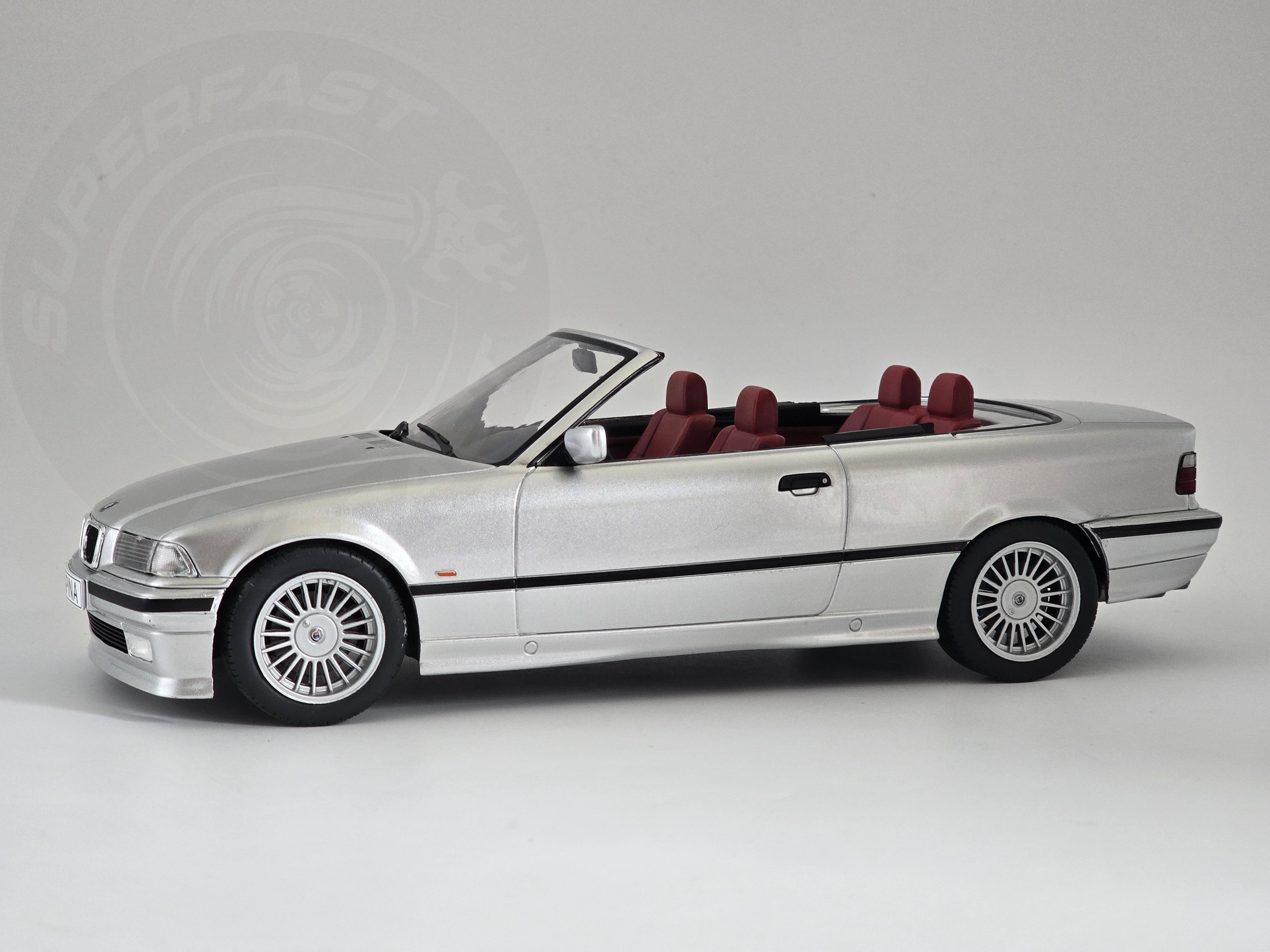 MCG 1:18 Scale Diecast Model, 1996 BMW E36 Alpina B3 3.2 Convertible, Silver
