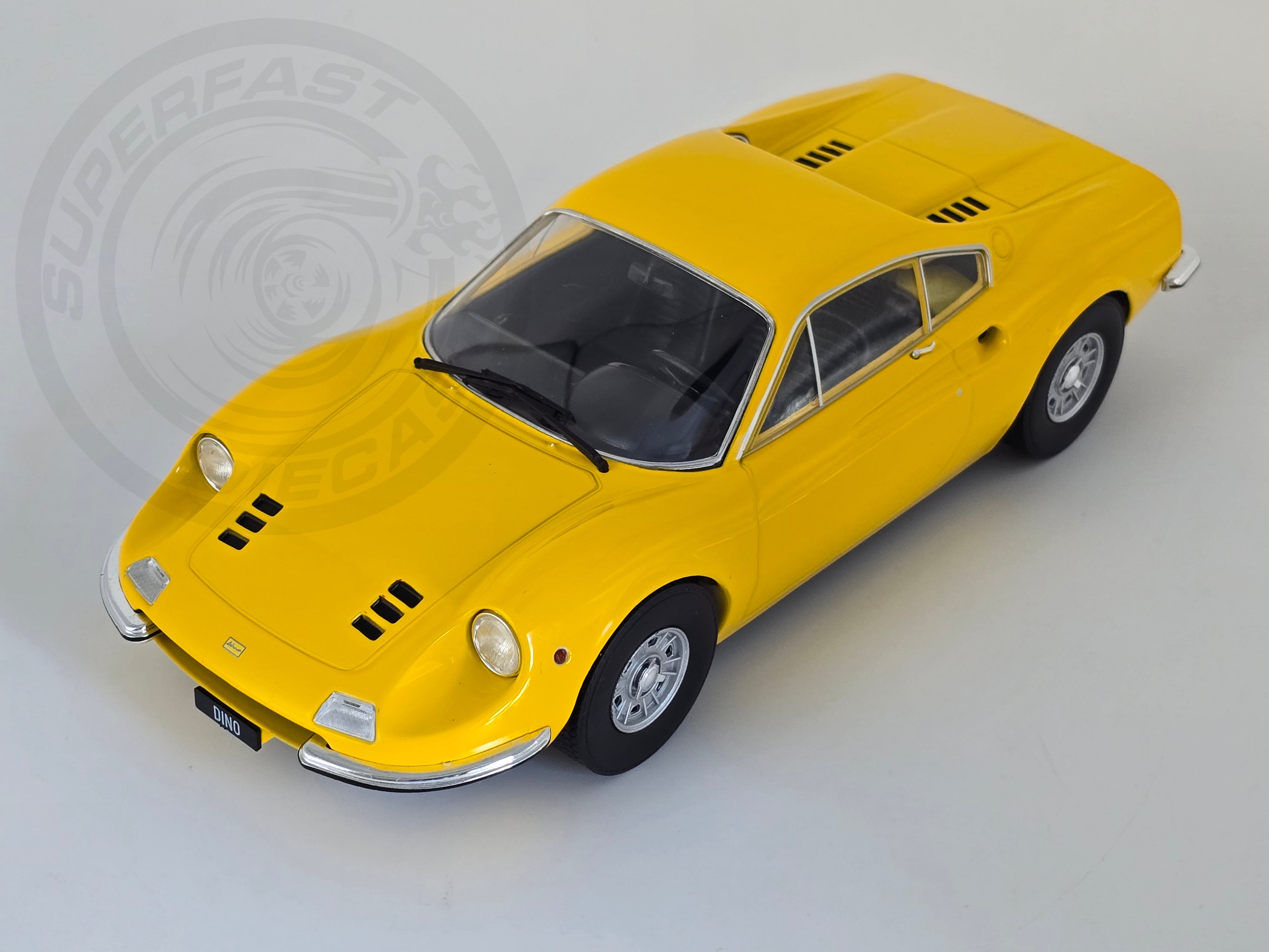 MCG 1:18 Diecast  - 1969 Ferrari Dino 246 GT, Yellow - MCG18168