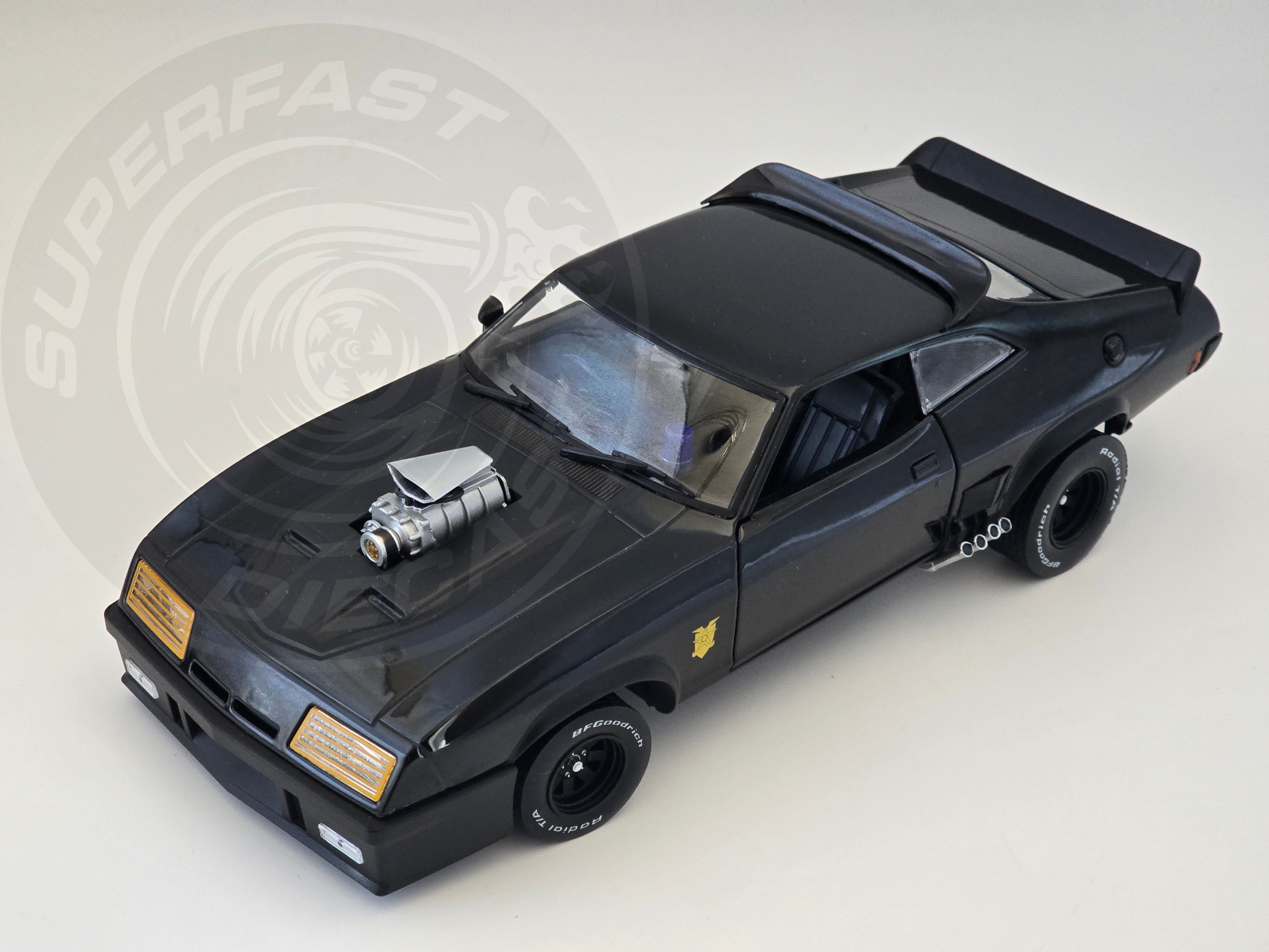 Greenlight Hollywood 1:18 Diecast - 1973 Ford Falcon XB, Mad Max, Last of the V8 Interceptors - Black - 12996