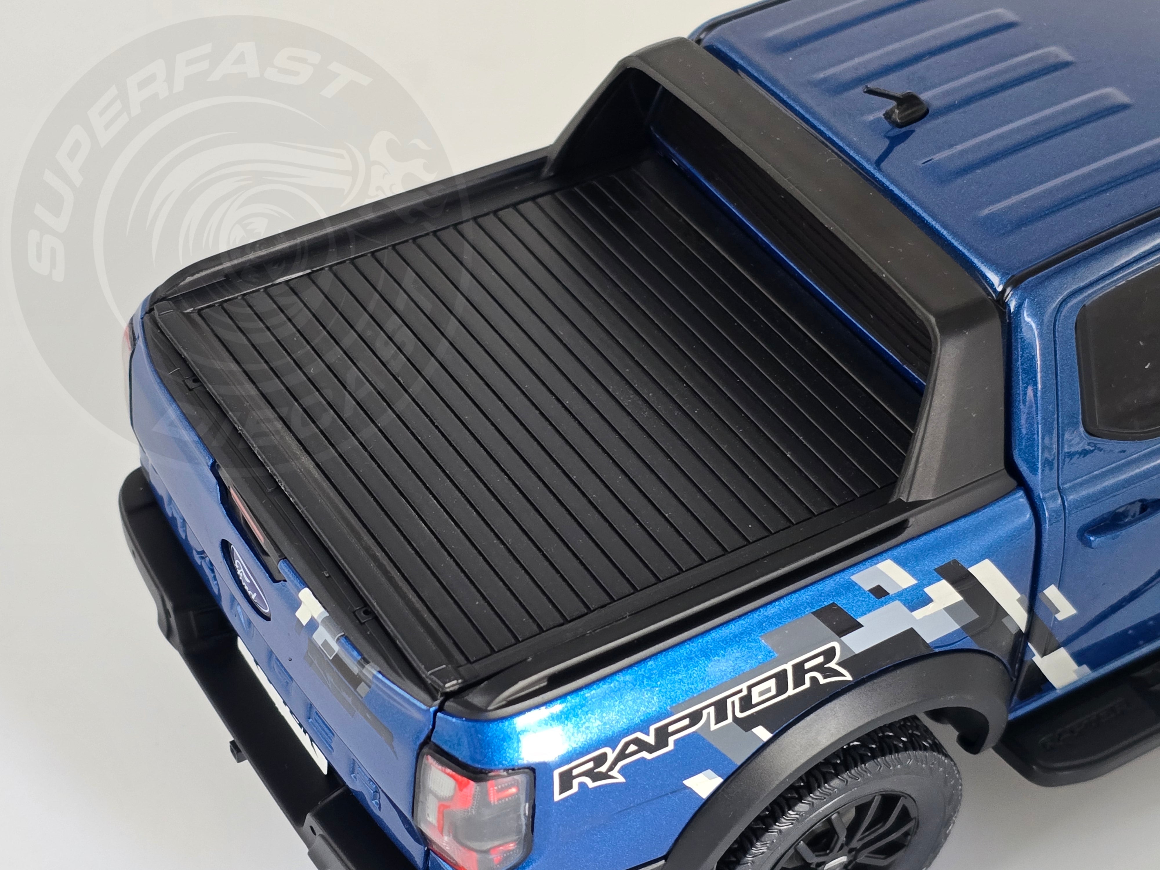 MCG 1:18 Scale Diecast Model Car -  2023 Ford Ranger Raptor, Metallic Blue