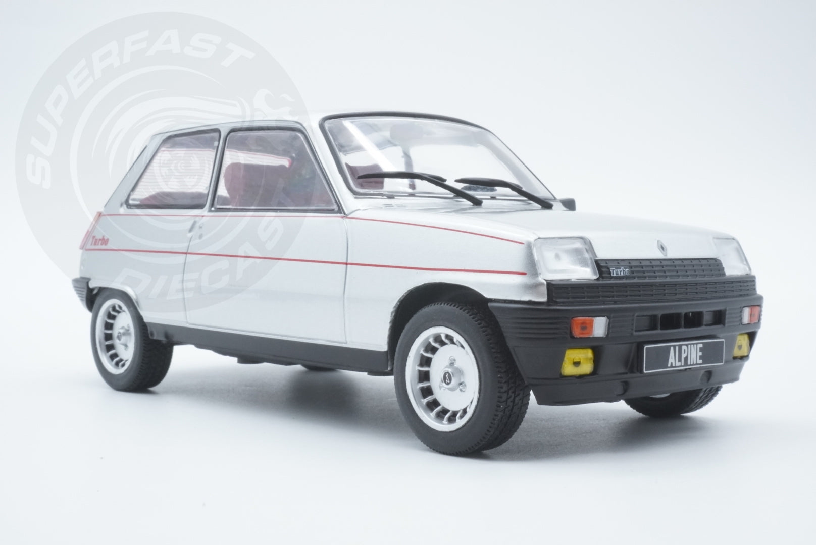 Whitebox 1:24 Scale Diecast - 1976 Renault 5 Alpine Turbo, Silver - WB124152