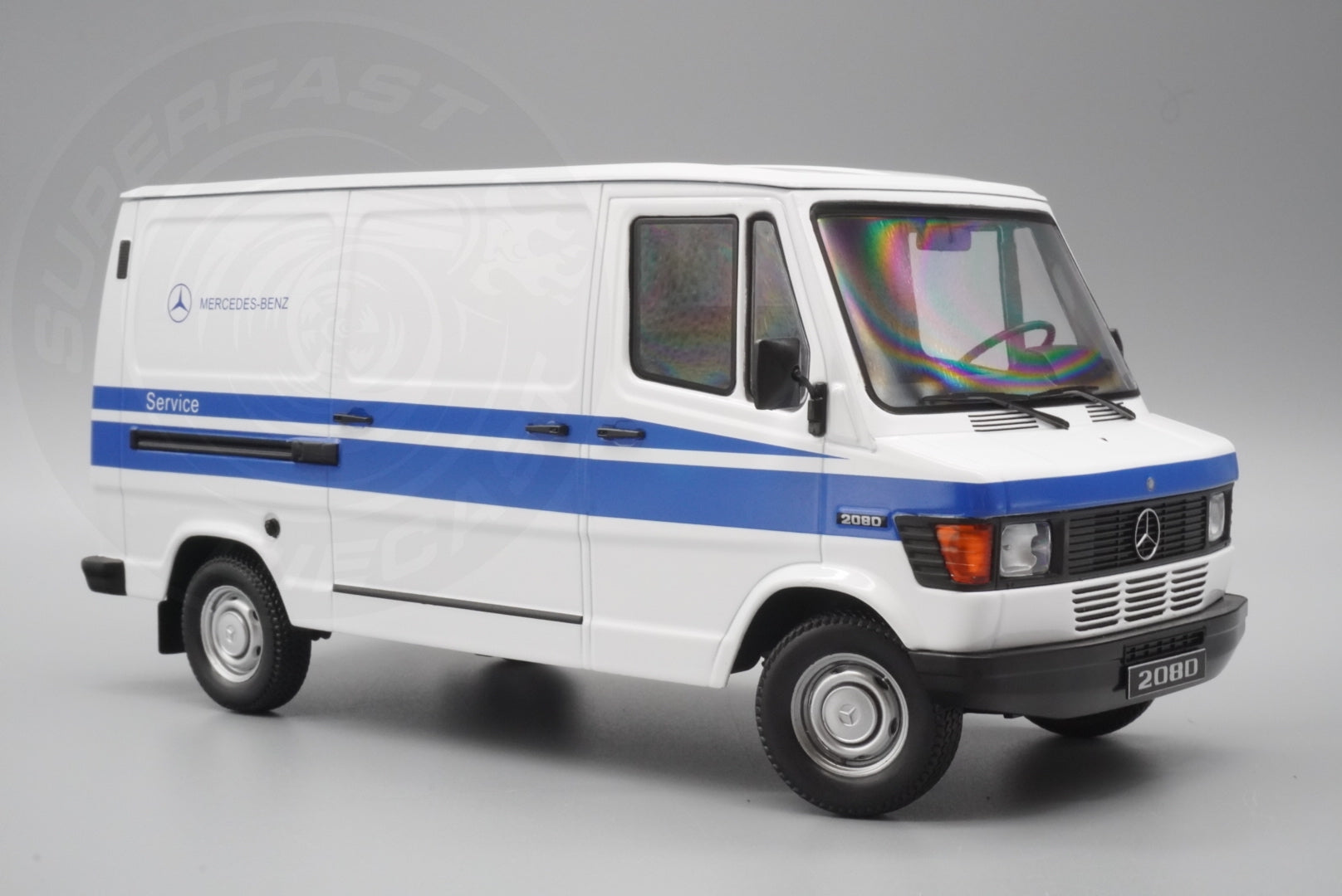 KK Scale 1:18 Scale Diecast - 1988 Mercedes 208 D Service Van, White - KKDC180302