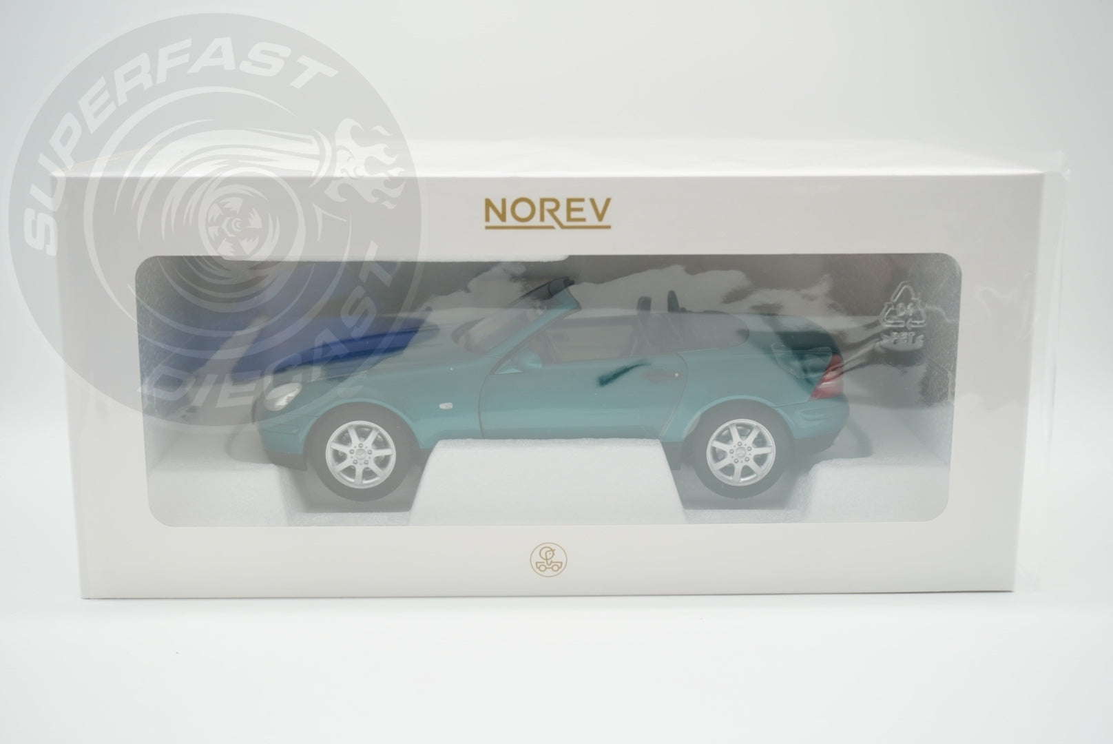 Norev 1:18 Scale Diecast Car - 1996 Mercedes Benz SLK, Vivianit Green - 183021
