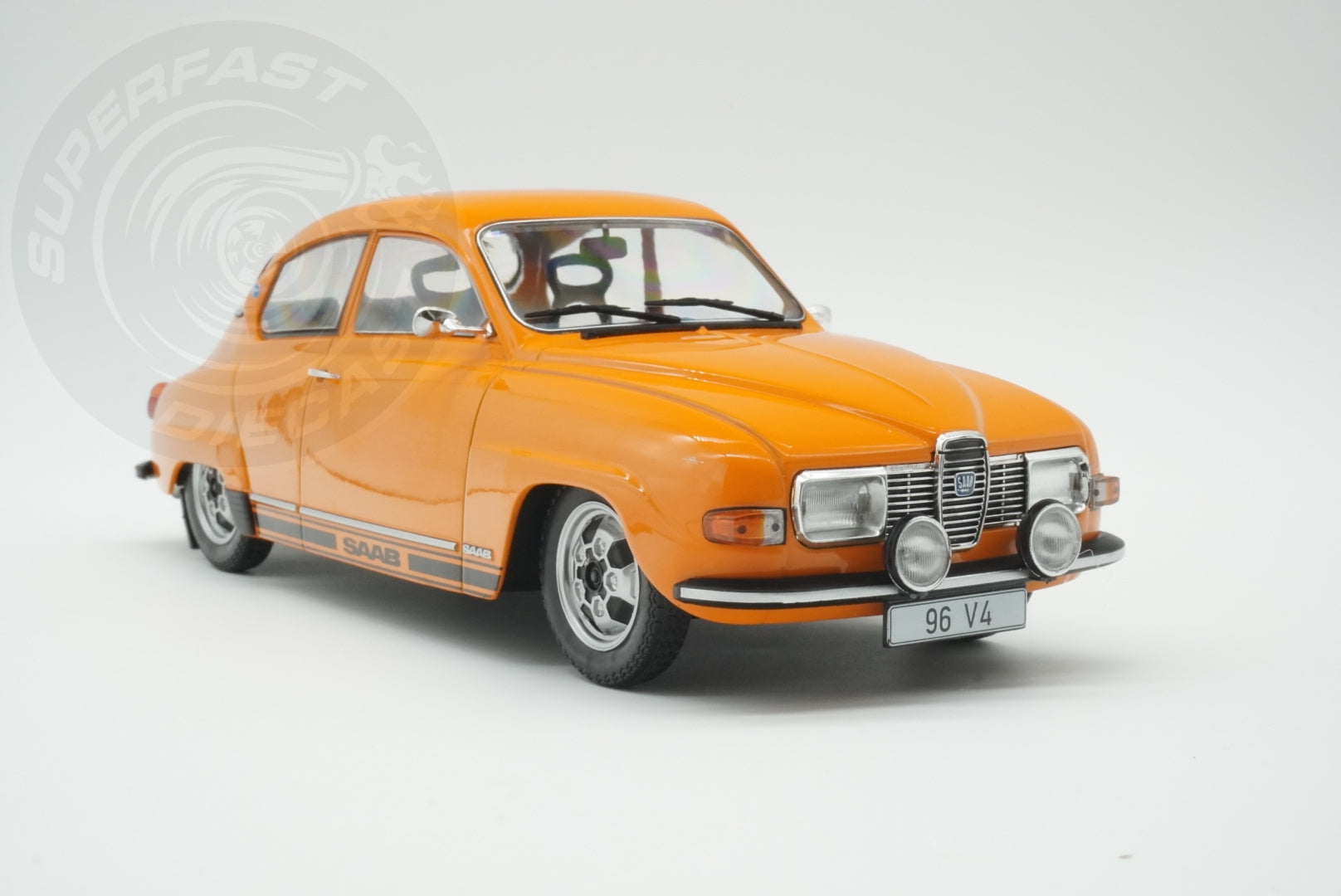MCG 1:18 Diecast - 1970 Saab 96 V4, Orange - MCG18654