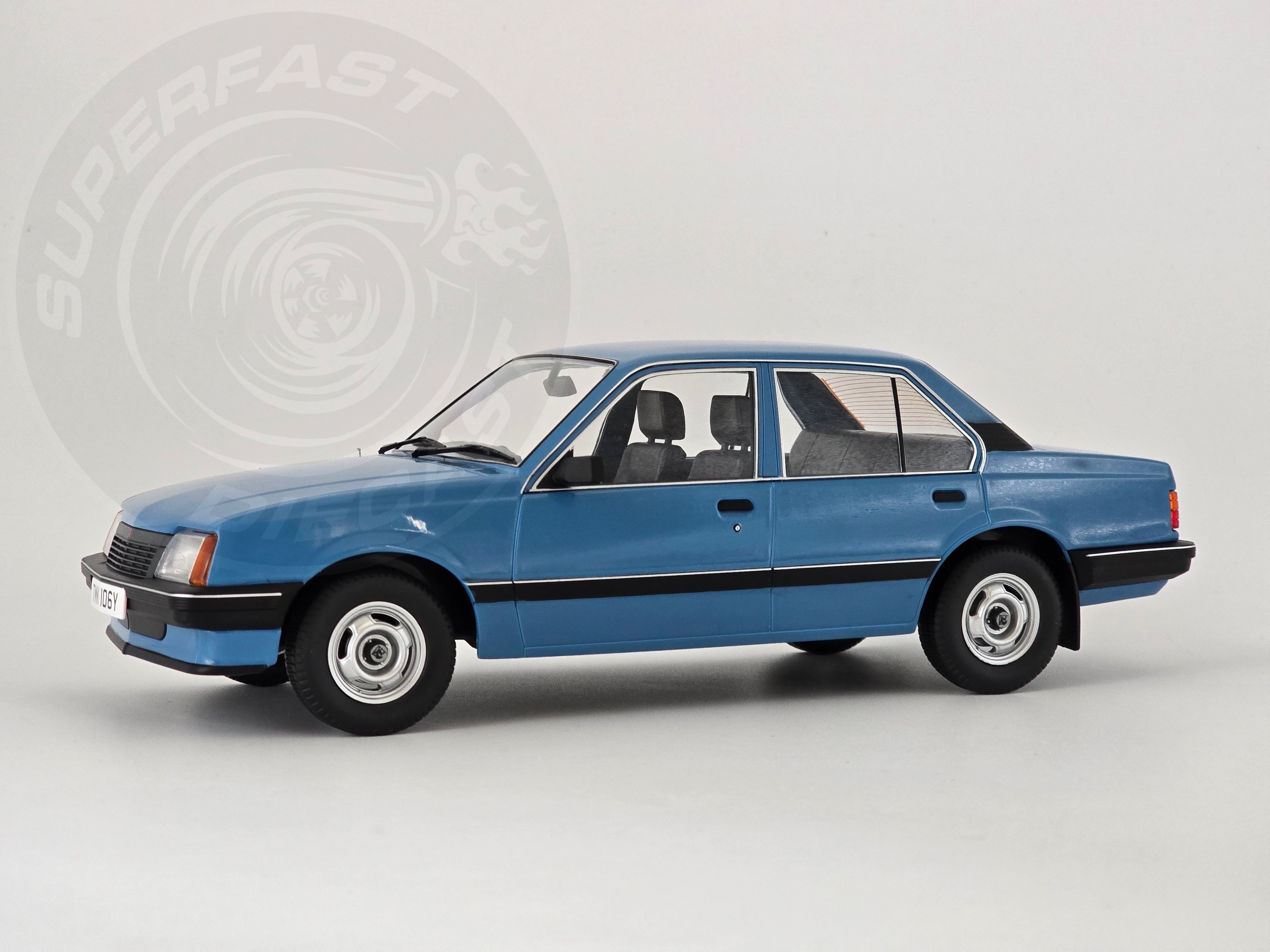 MCG 1:18 Scale Diecast - 1981 Vauxhall Cavalier GL, Blue, RHD UK Exclusive - MCG18648