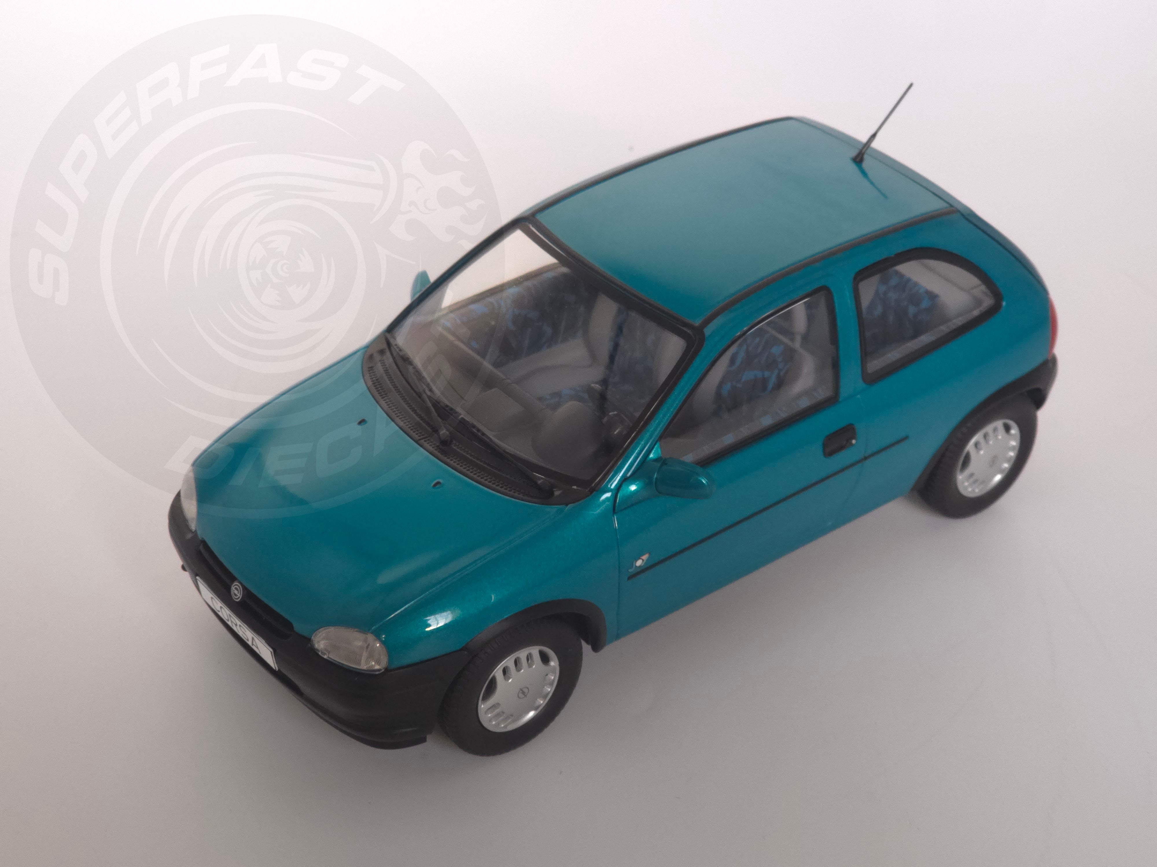 MCG 1:18 Scale Diecast - 1993 Opel Corsa B, Metallic Turquoise - MCG18514