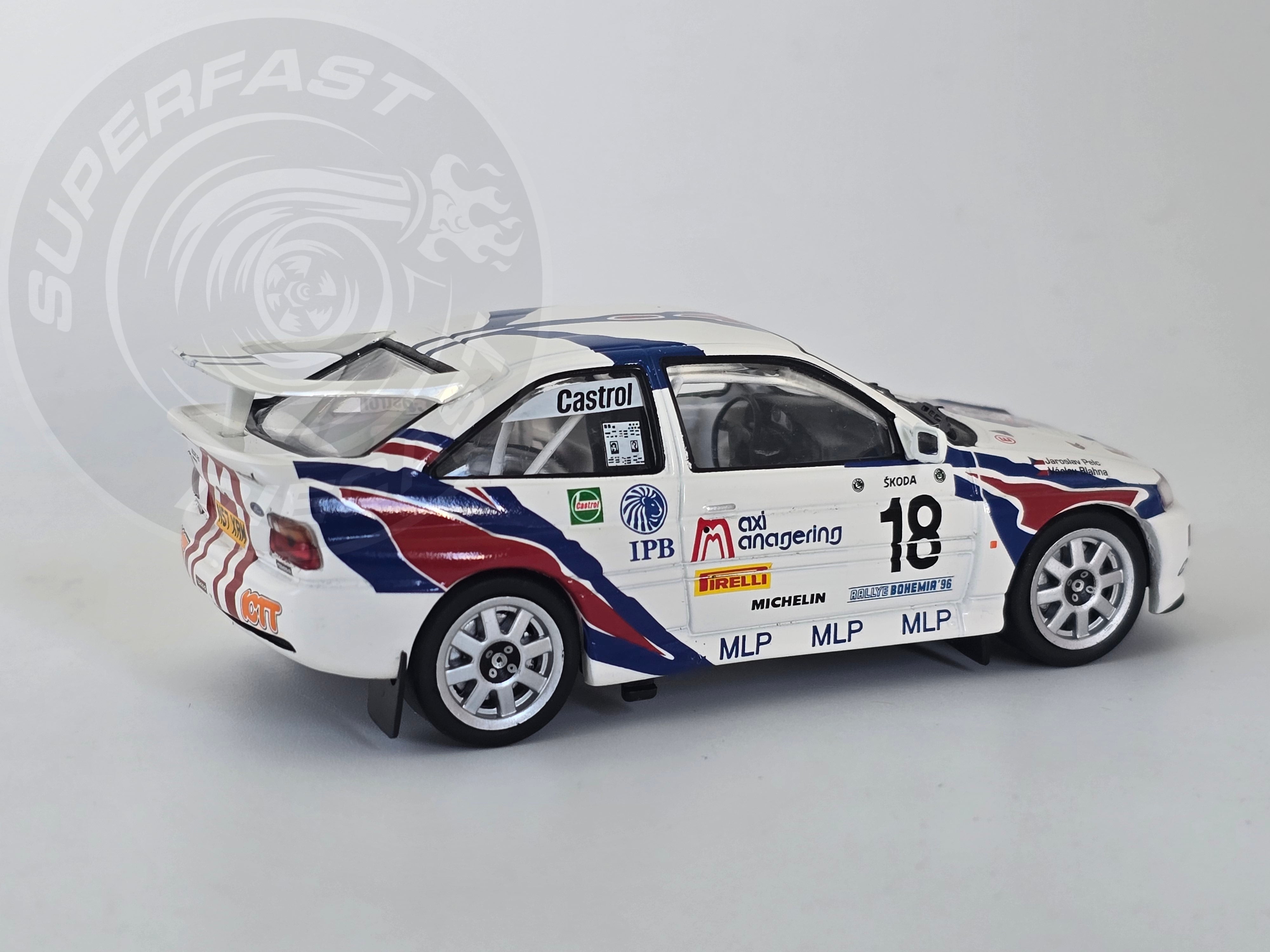 IXO 1:43 Scale Diecast - Ford Escort RS Cosworth #18 V.Blahna - J.Pelc, Rallye Bohemia 1986 - RAC415A.22