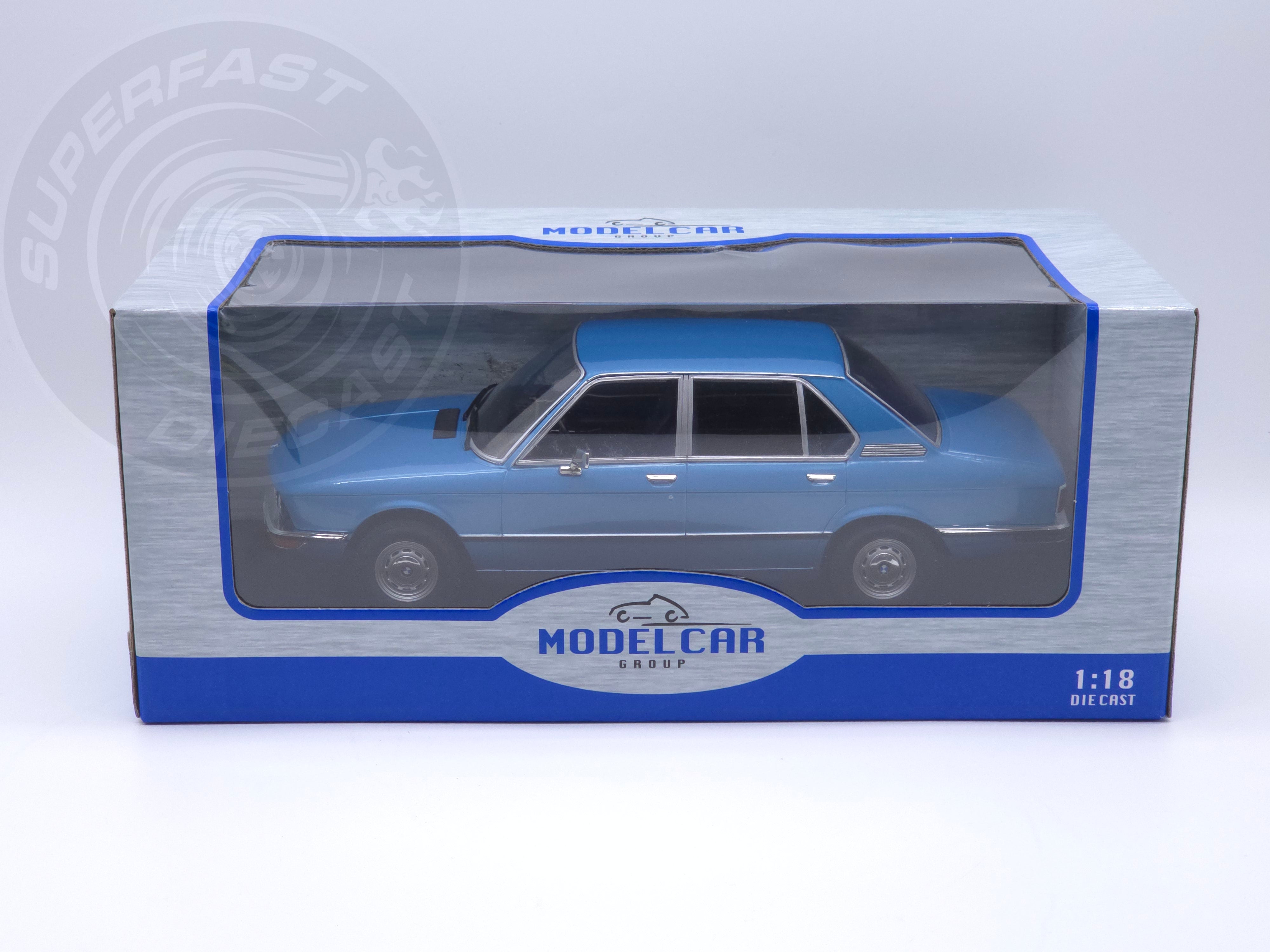 MCG 1:18 Scale Diecast Model Car - 1973 BMW 5 Series (E12), Blue - MCG18541
