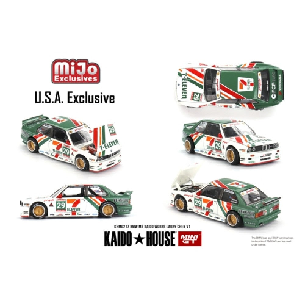 Mini GT 1:64 Kaido House - BMW BMW M3 KAIDO WORKS LARRY CHEN V1 MiJo USA EXCLUSIVE- KHMG217